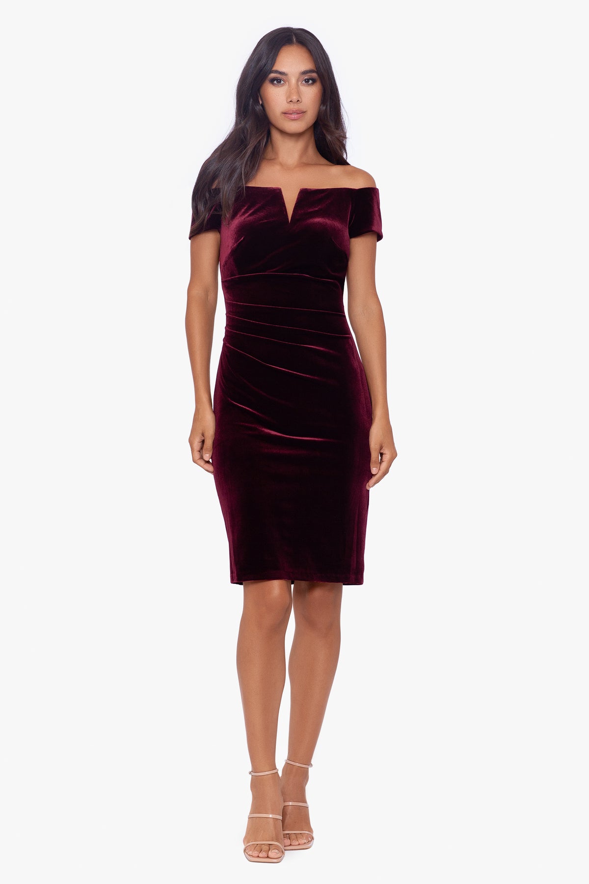 "Esme" Velvet Off Shoulder Short Dress