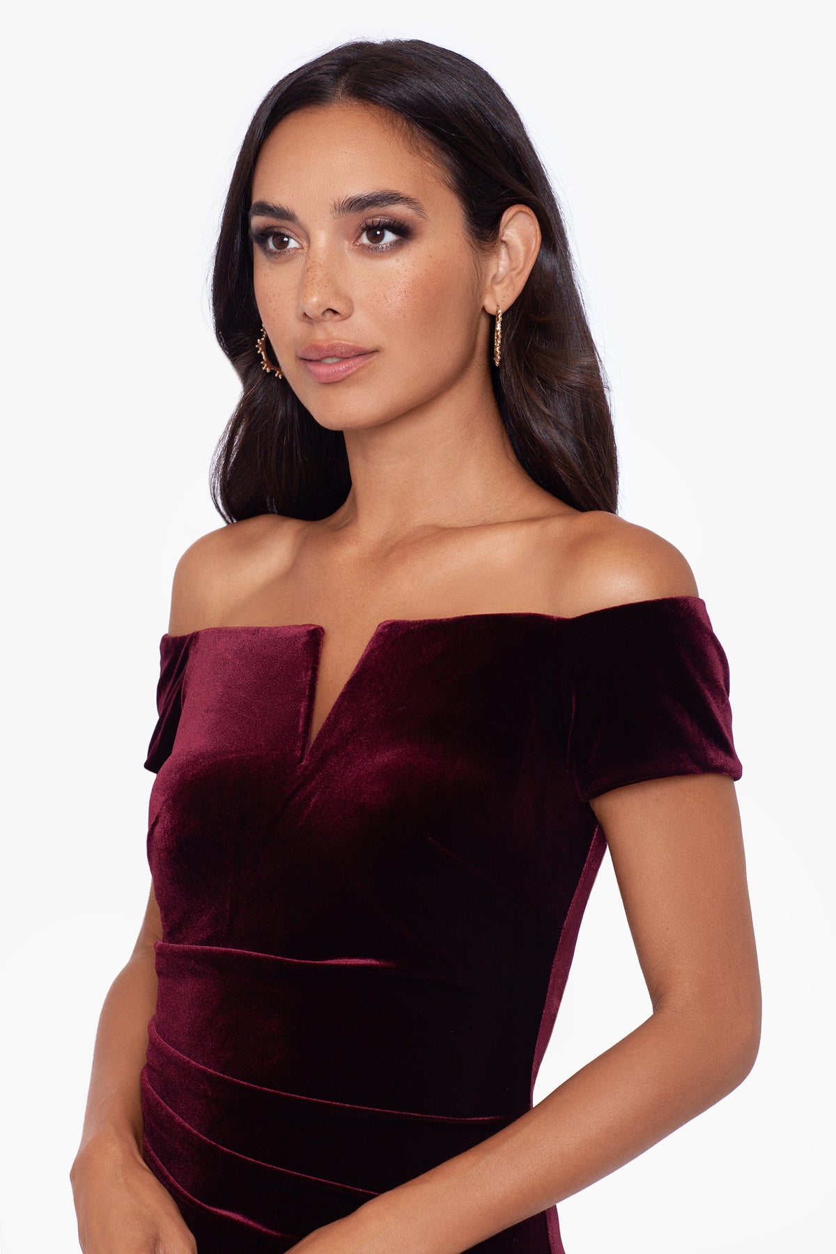 "Esme" Velvet Off Shoulder Short Dress