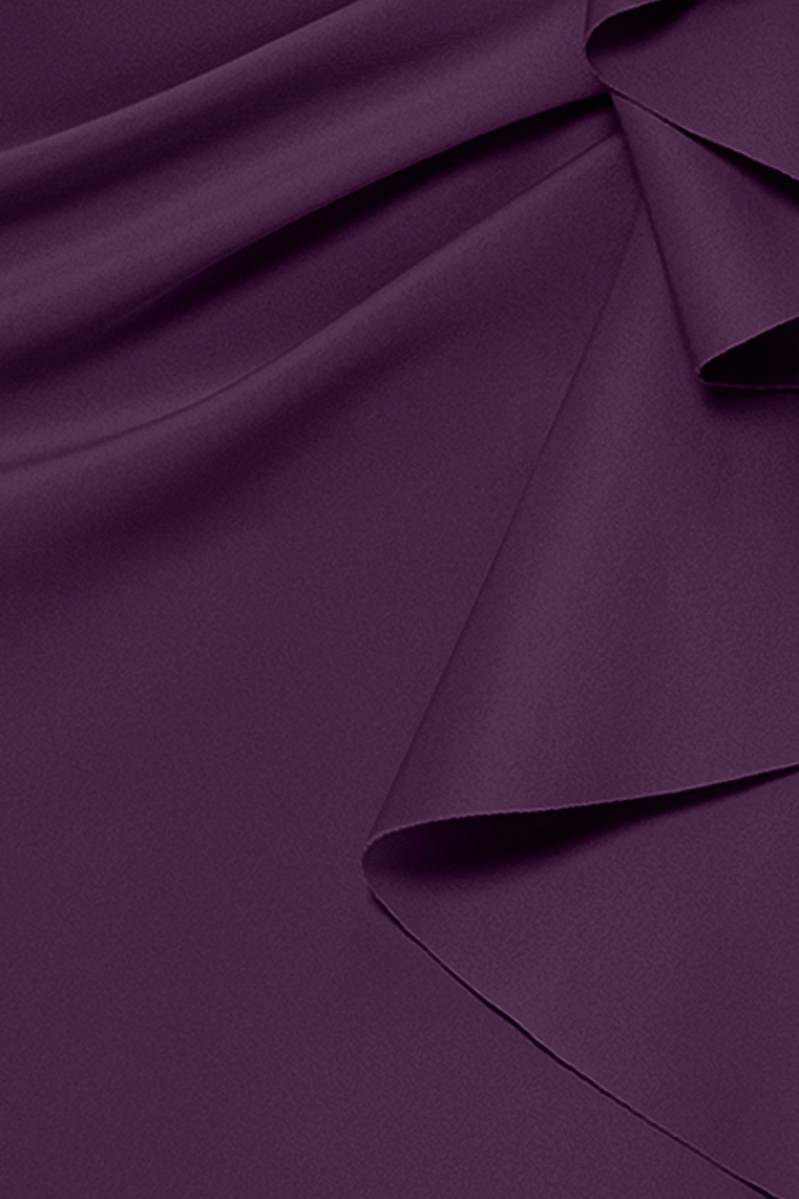 "Patti" Long Off the Shoulder Techno Scuba Dress