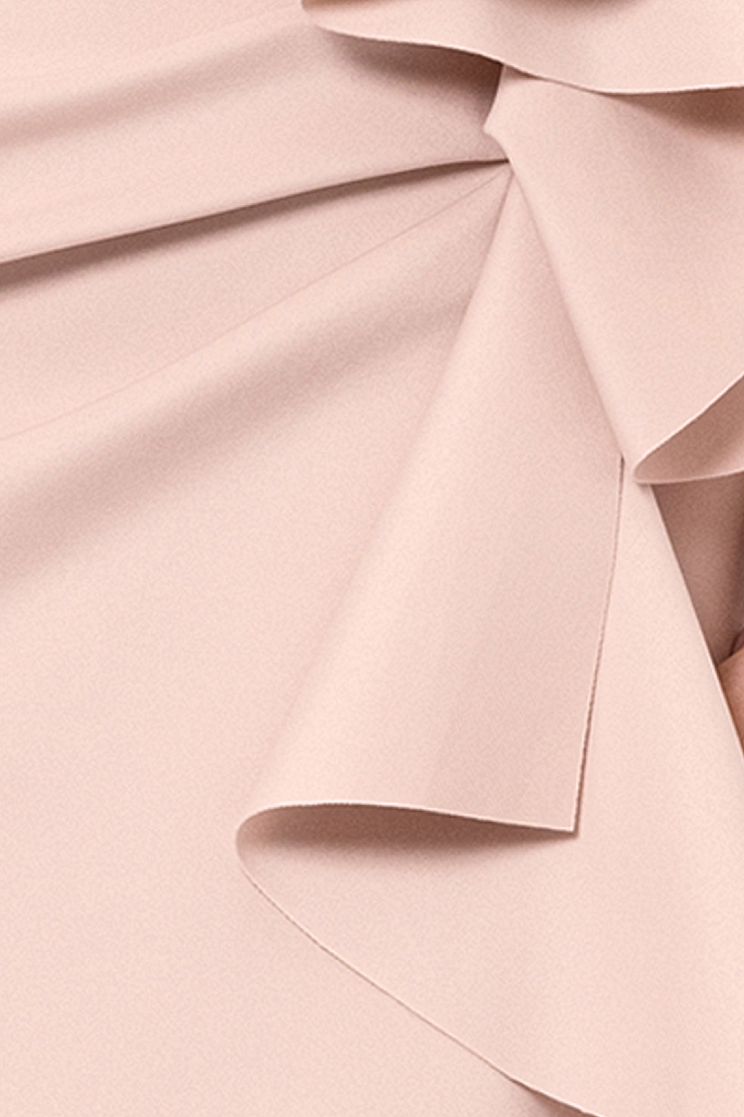 Petite "Jessie" Short Scuba Off the Shoulder Ruffle Dress