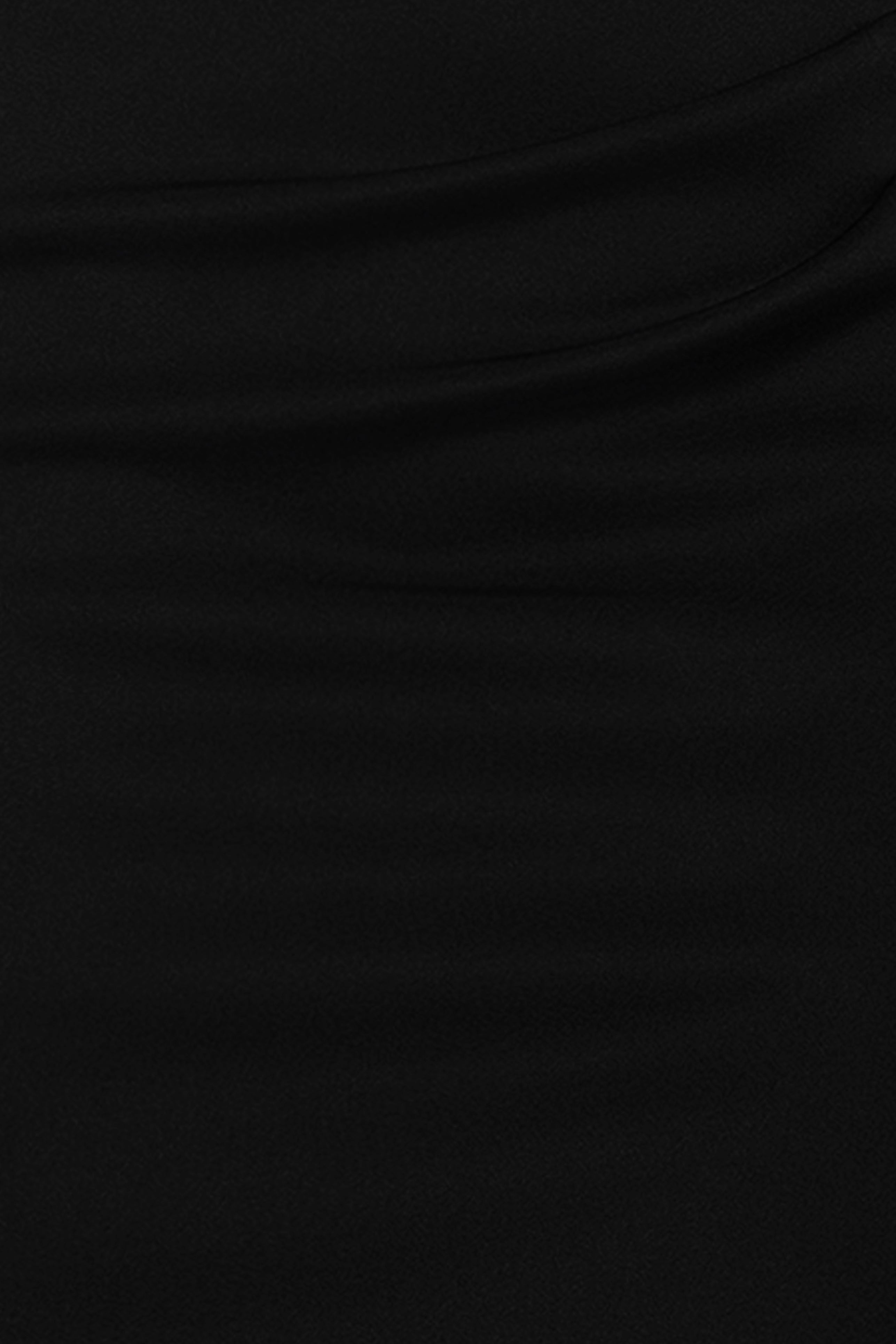 Petite "Lenore " Long Asymmetrical Neckline Techno Scuba Dress