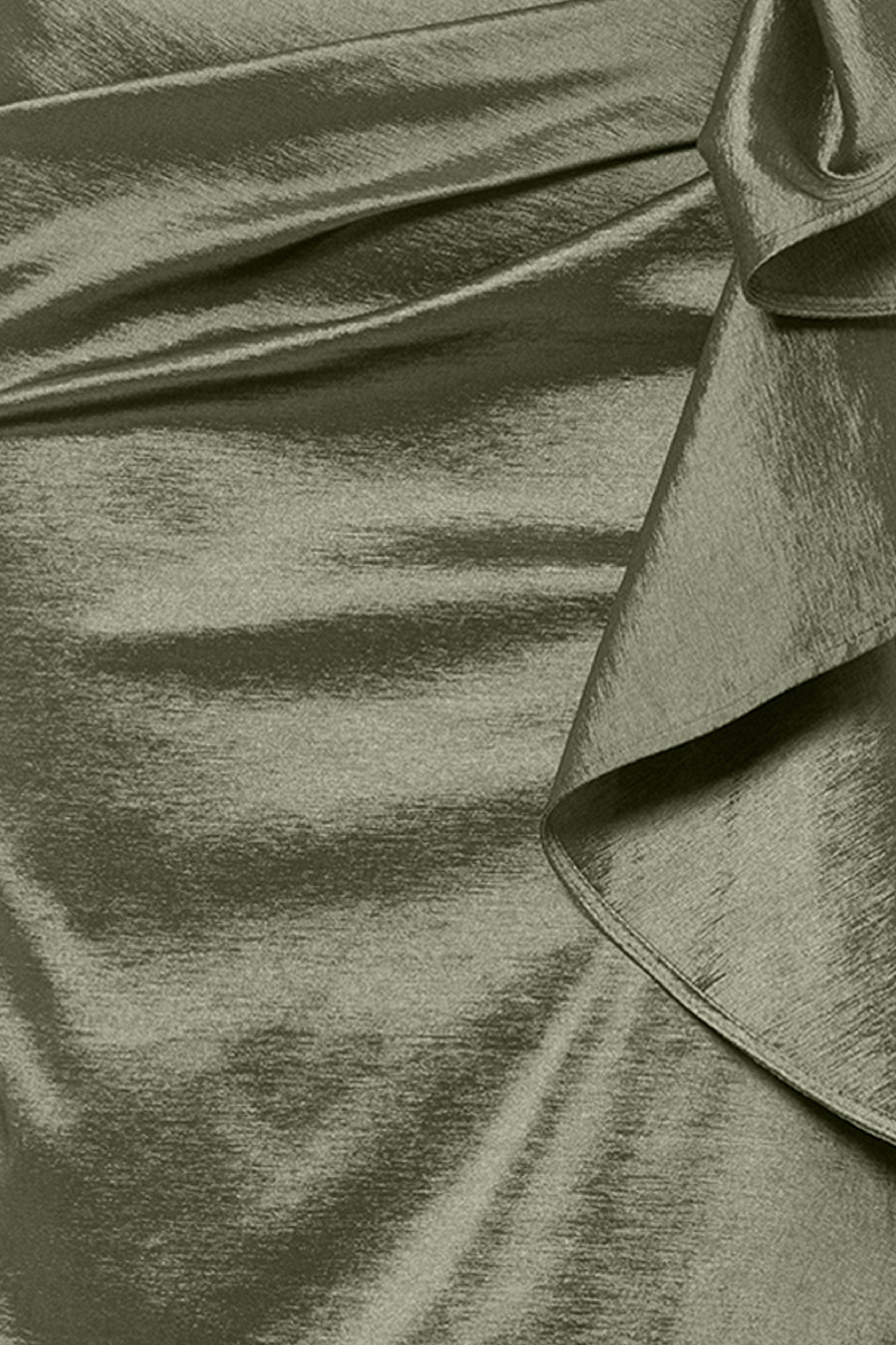 Petite "Olivia" Taffeta Off the Shoulder Sweetheart Neckline Floor Length Dress