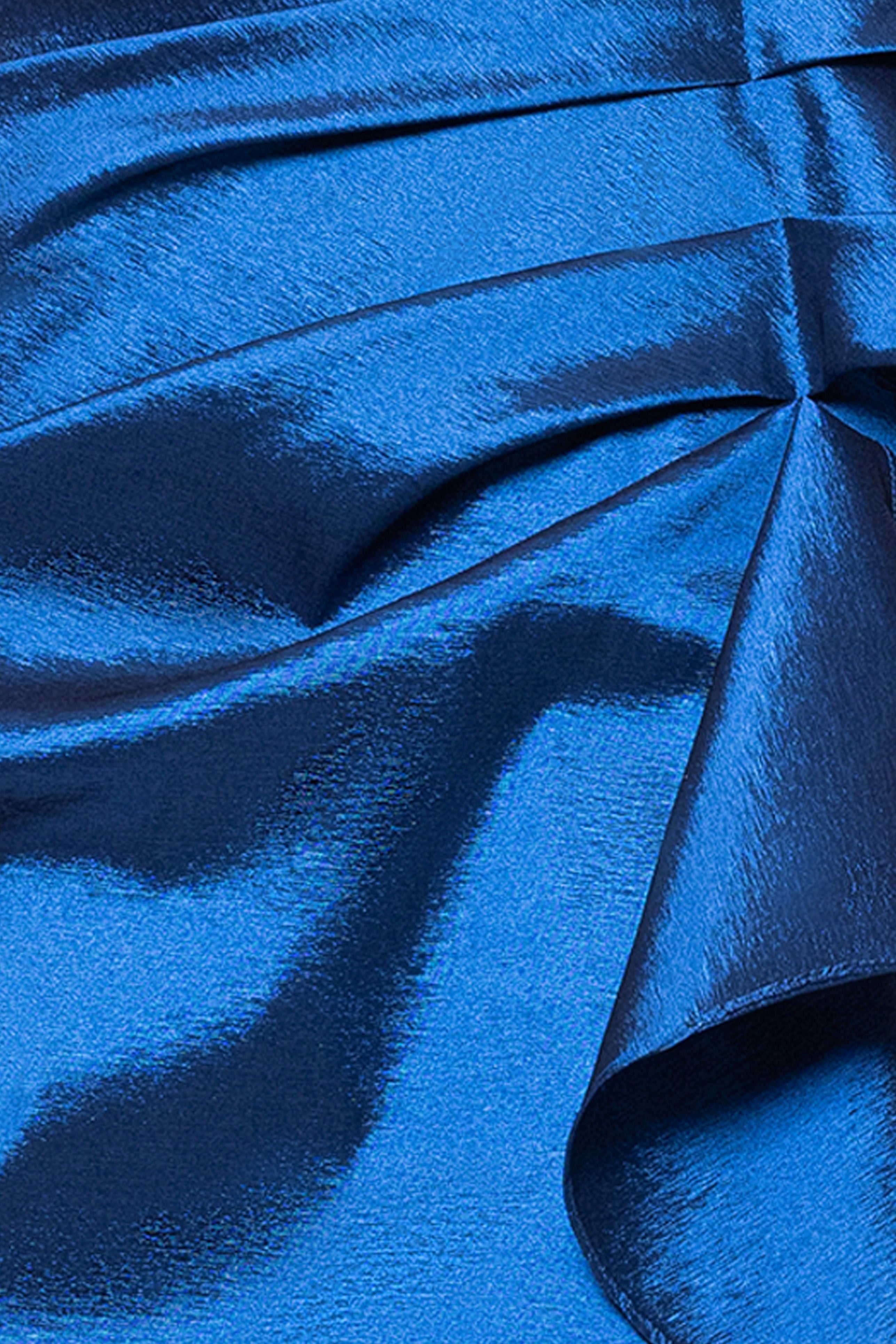 Petite "Olivia" Taffeta Off the Shoulder Sweetheart Neckline Floor Length Dress