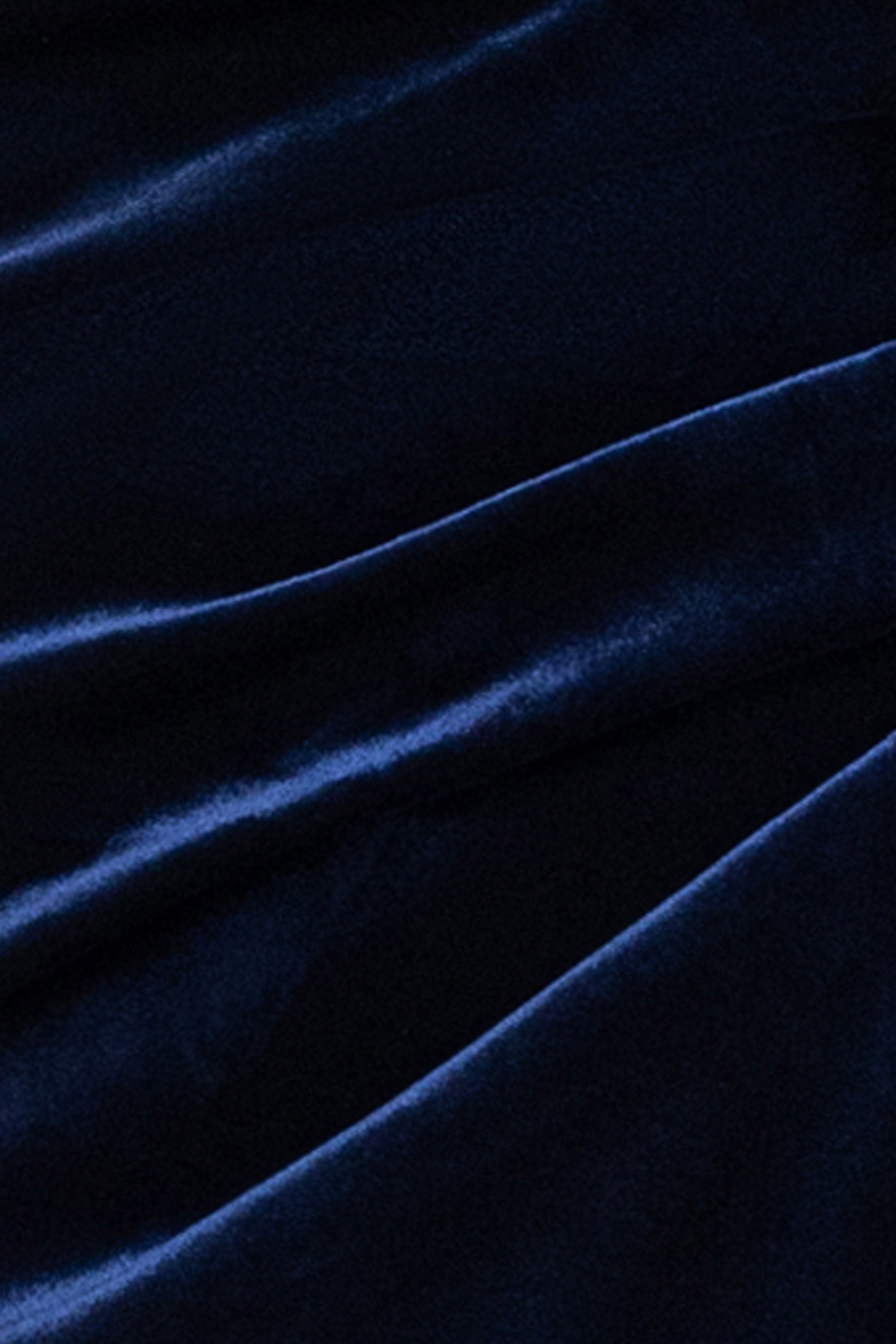"Alana" Long Off the Shoulder Velvet Ruffle Dress