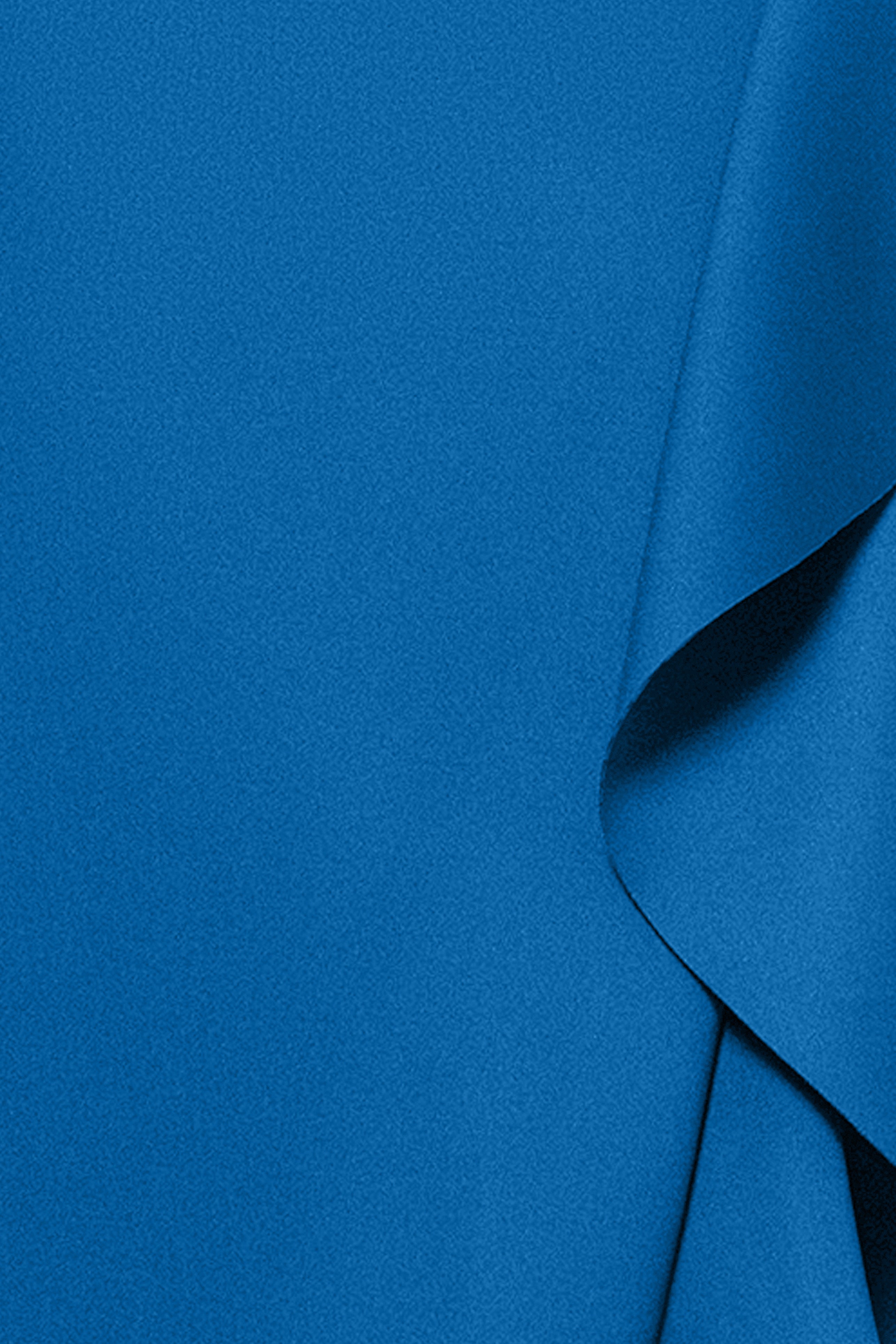 "Flo" Long Techno Scuba One Shoulder Ruffle Dress