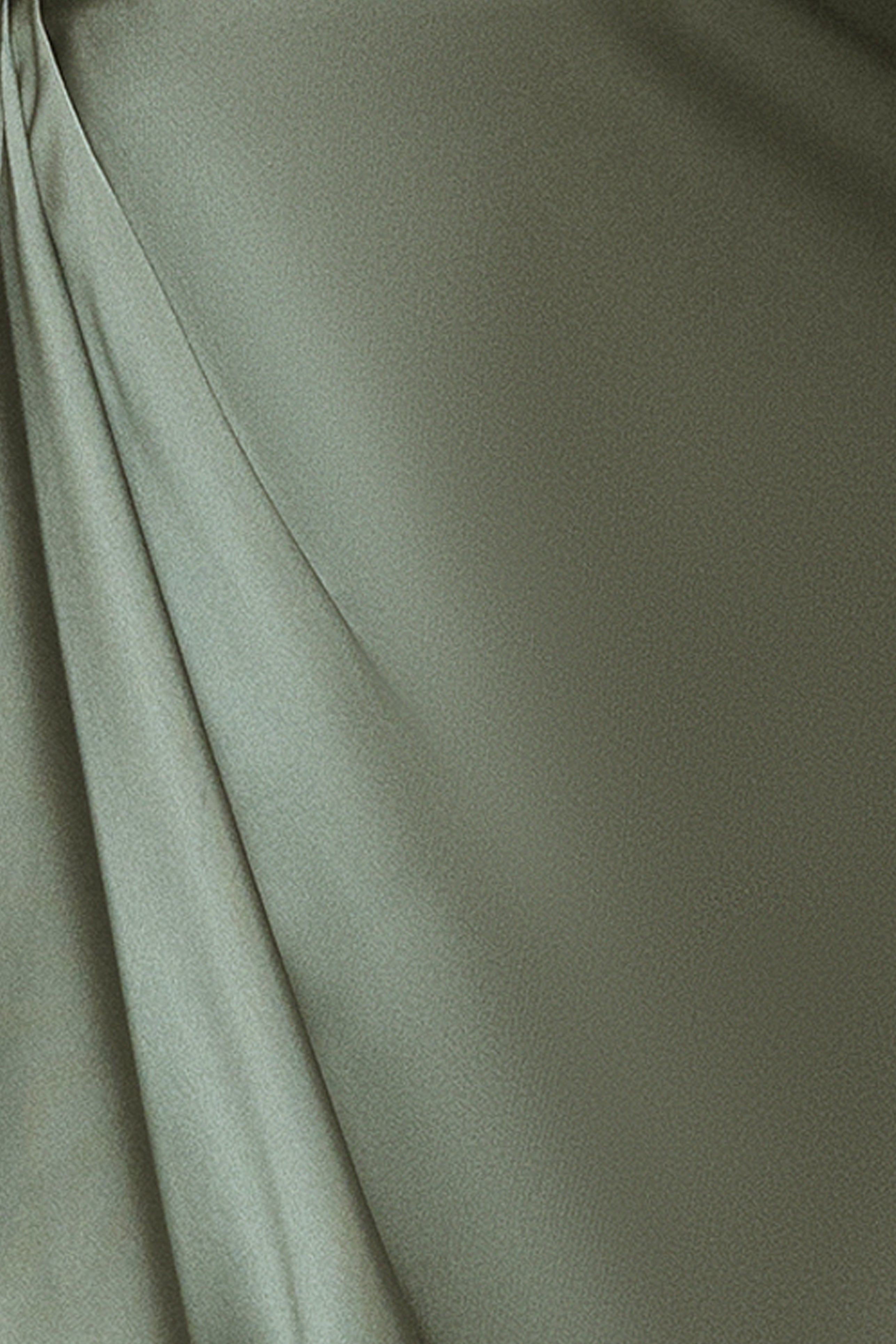 Plus "Emery" Long Satin Long Sleeve Collared Dress