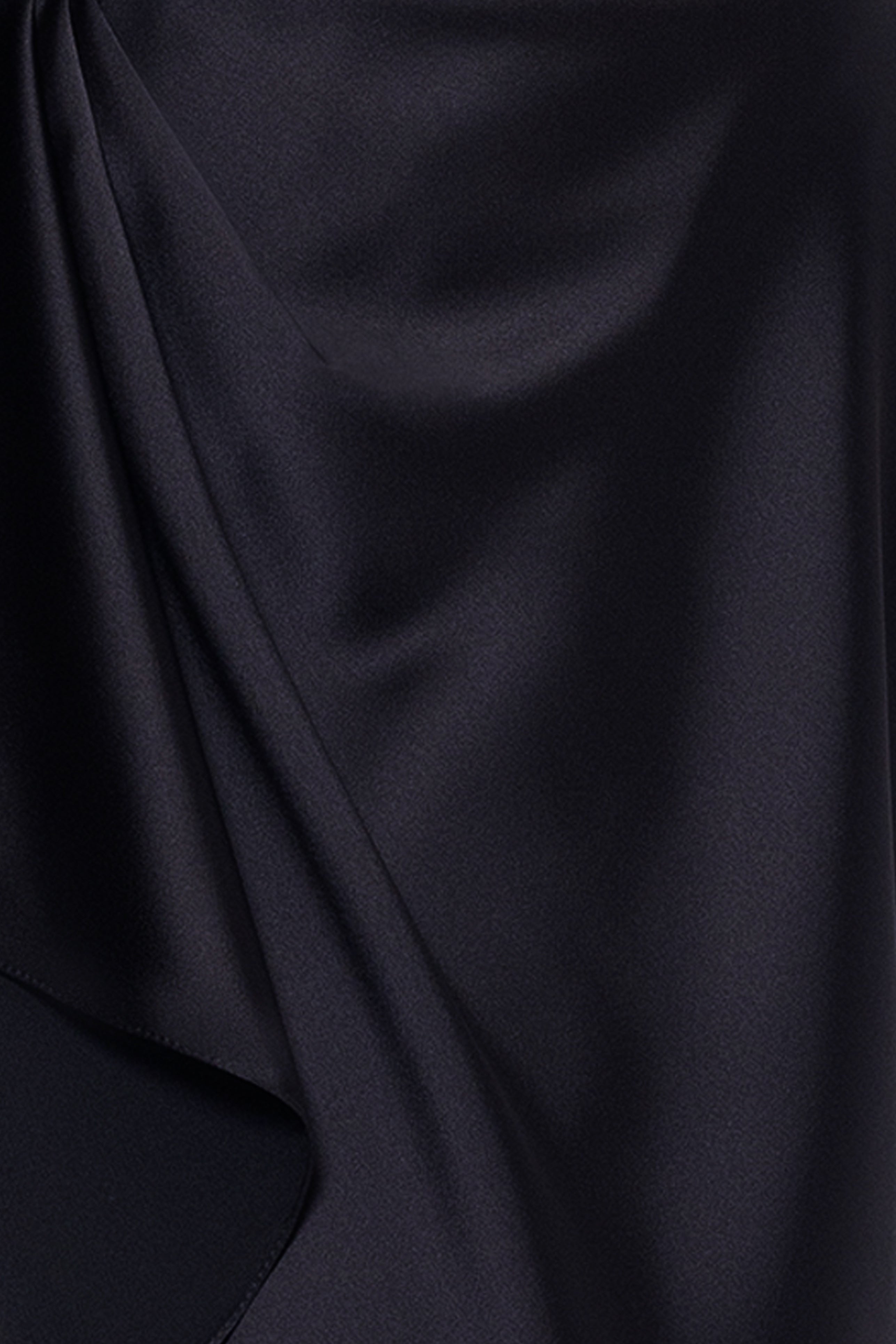Petite "Emery" Satin Long Sleeve Collared Dress