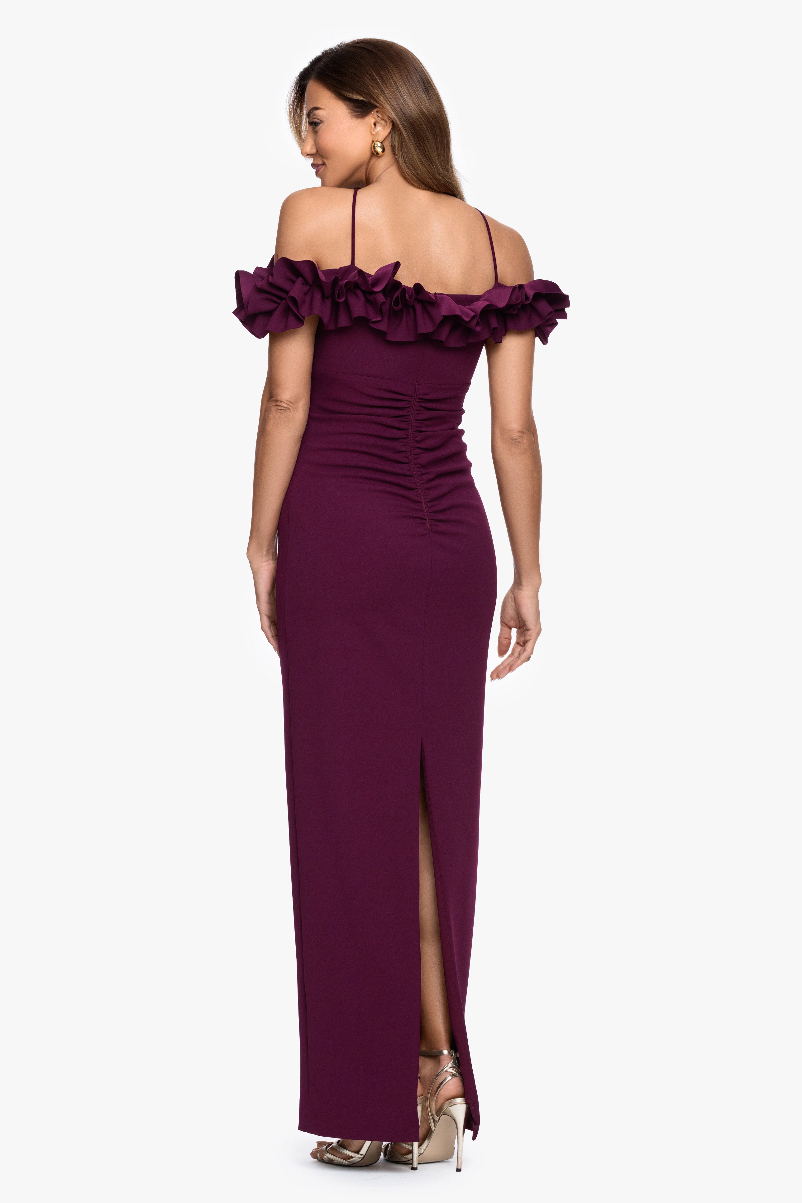 "Tyla" Scuba Crepe Ruffle Top Dress
