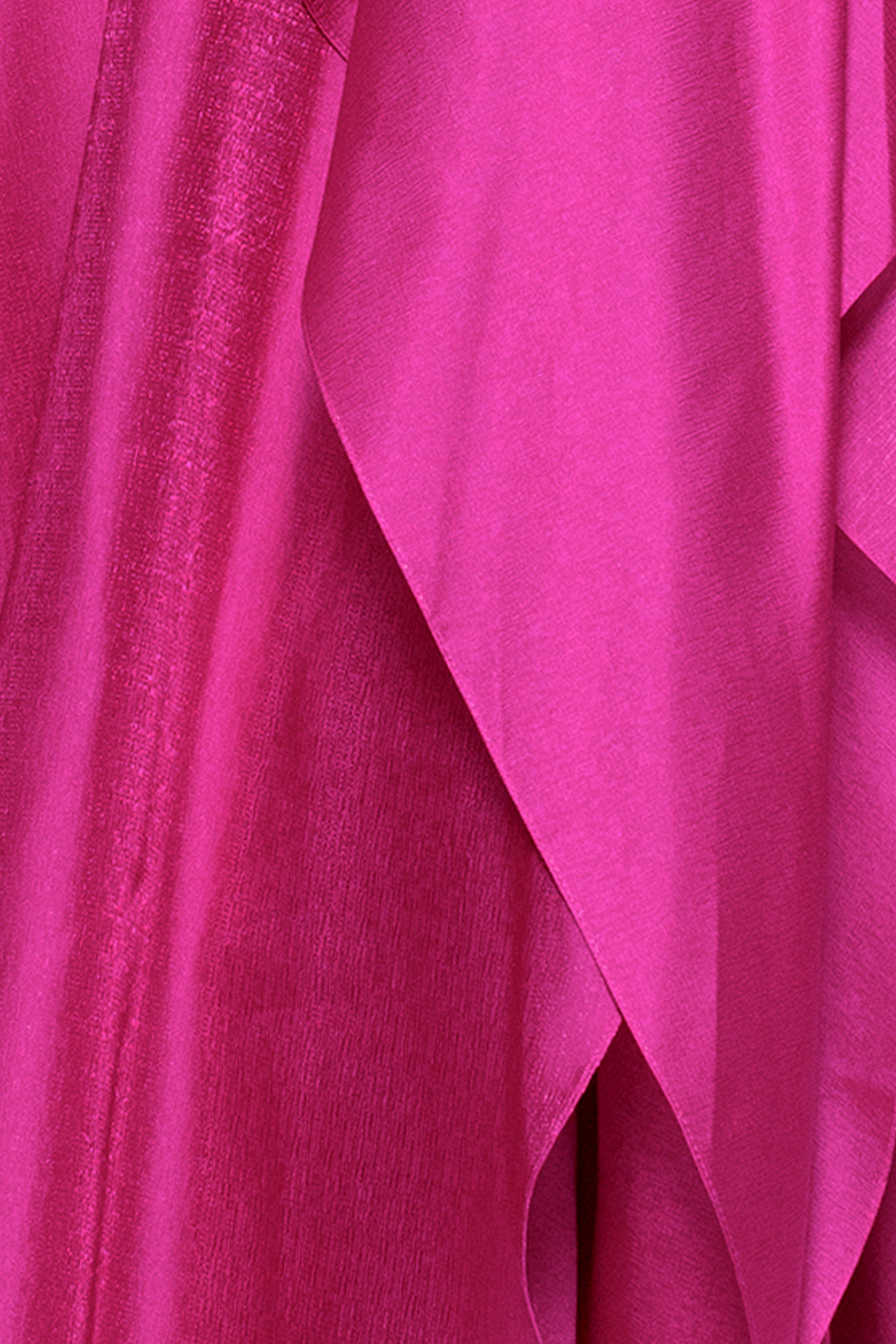 "Samantha" Organza One Shoulder Ruffle Floor Length Dress