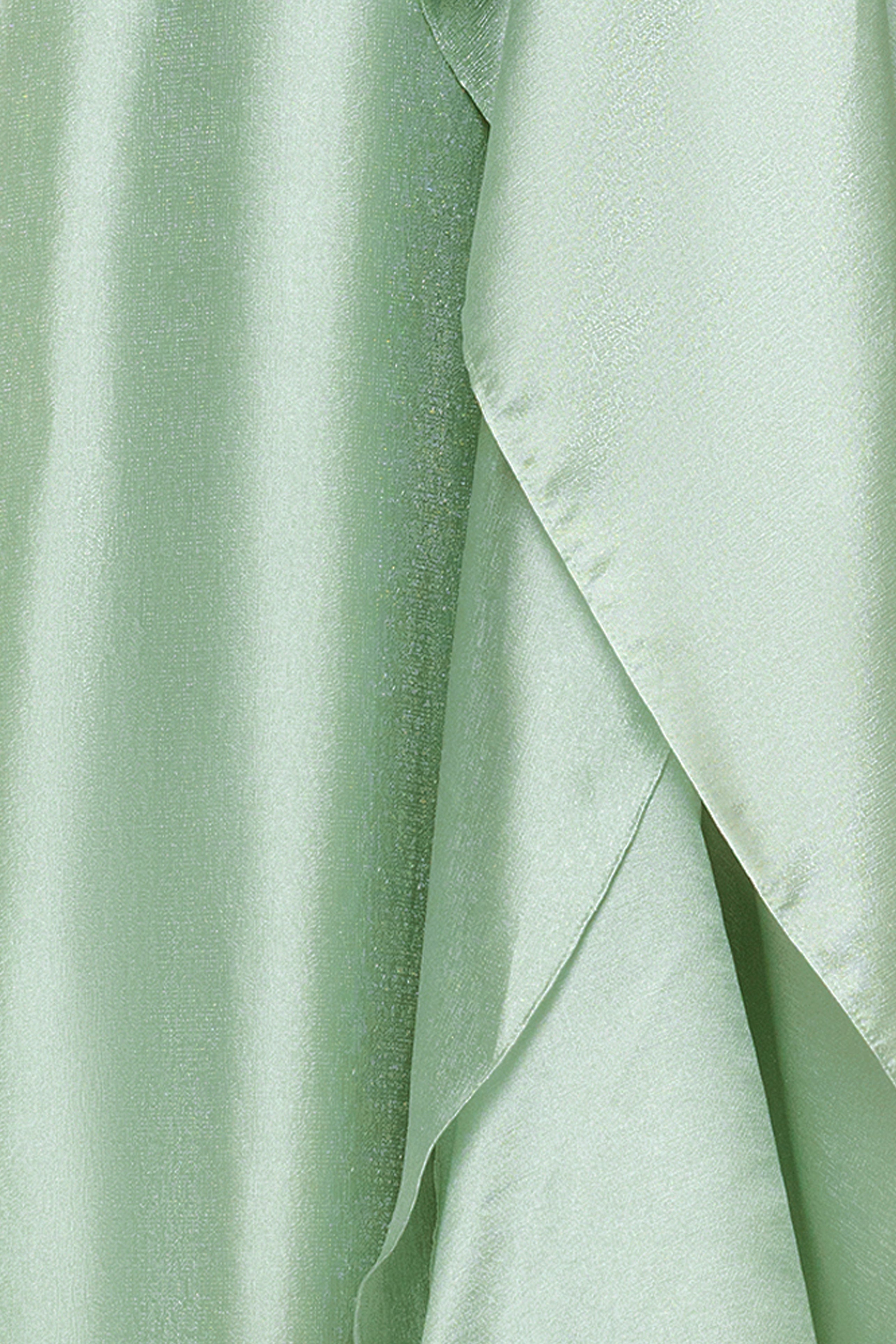 "Samantha" Organza One Shoulder Ruffle Floor Length Dress