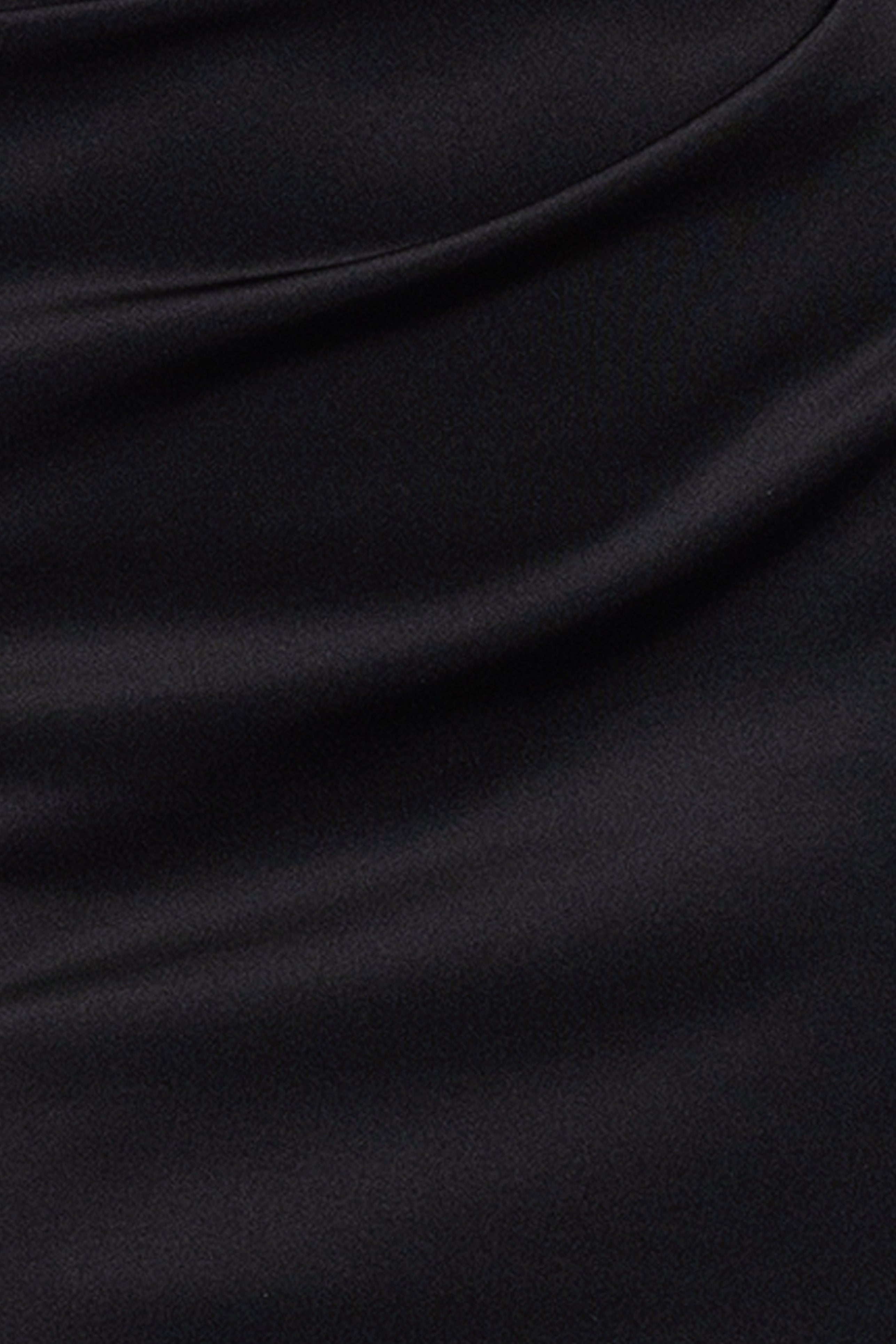 Petite "Carrie" Techno Scuba One Shoulder Knee Length Ruffle Dress