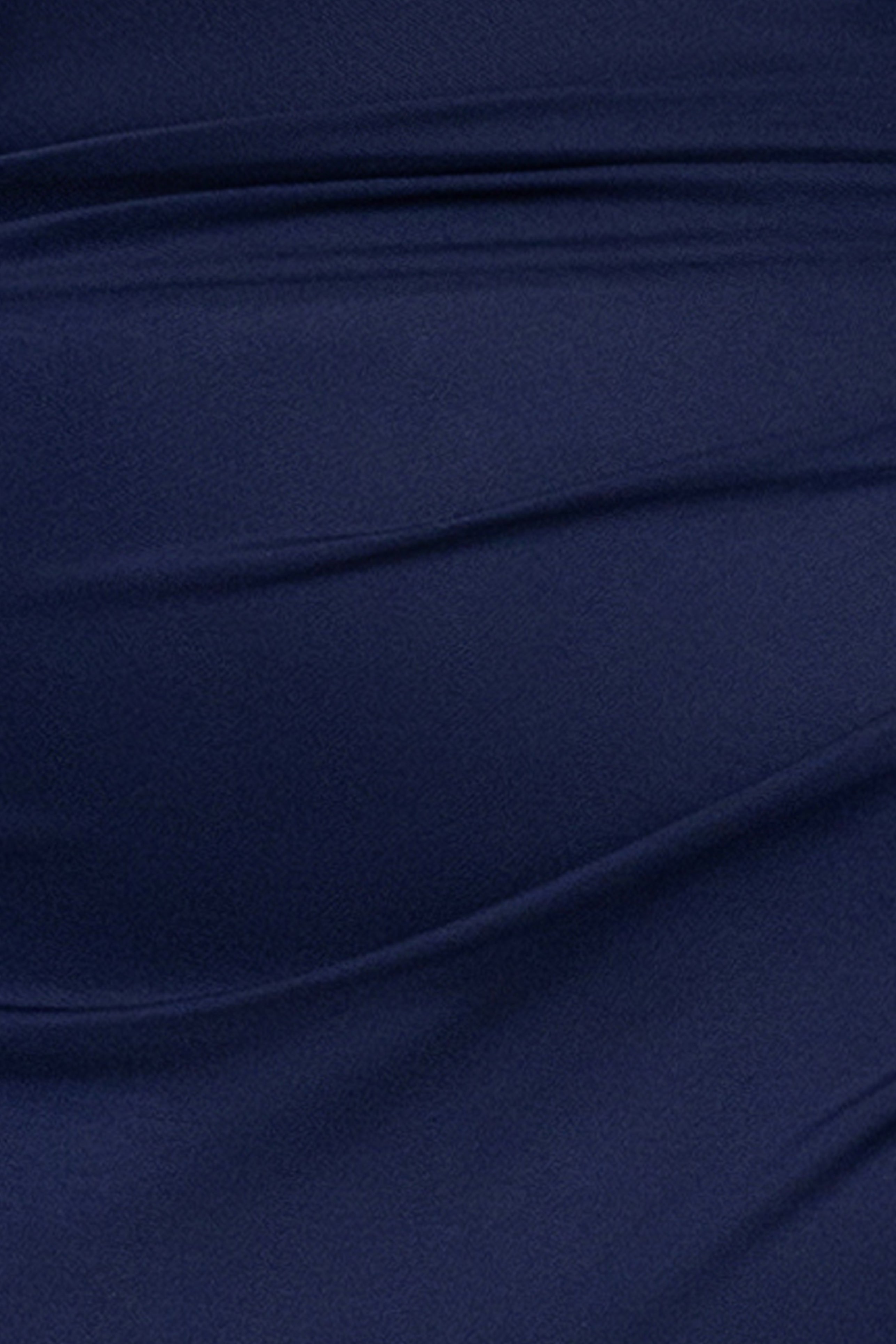 Plus "Cathleen" Sheer Matte Jersey Beaded Neckline Ruffle Floor Length Dress