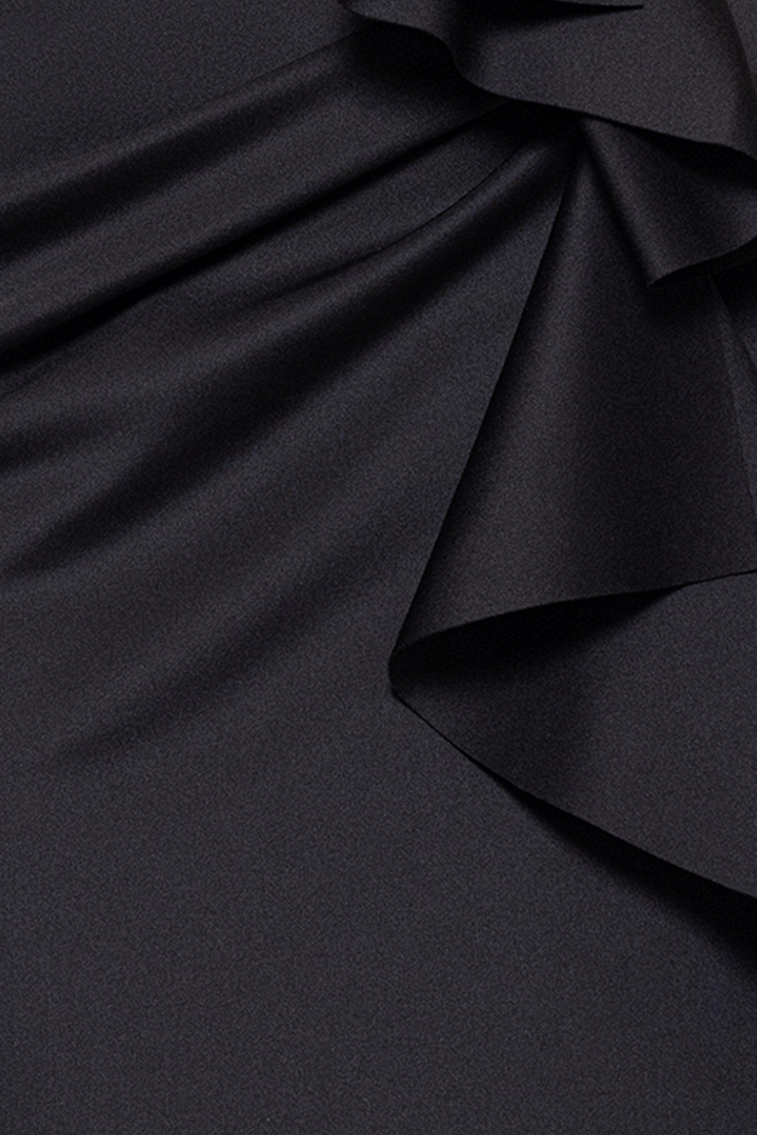 "Sophie" Techno Scuba Ruffle Knee Length Dress