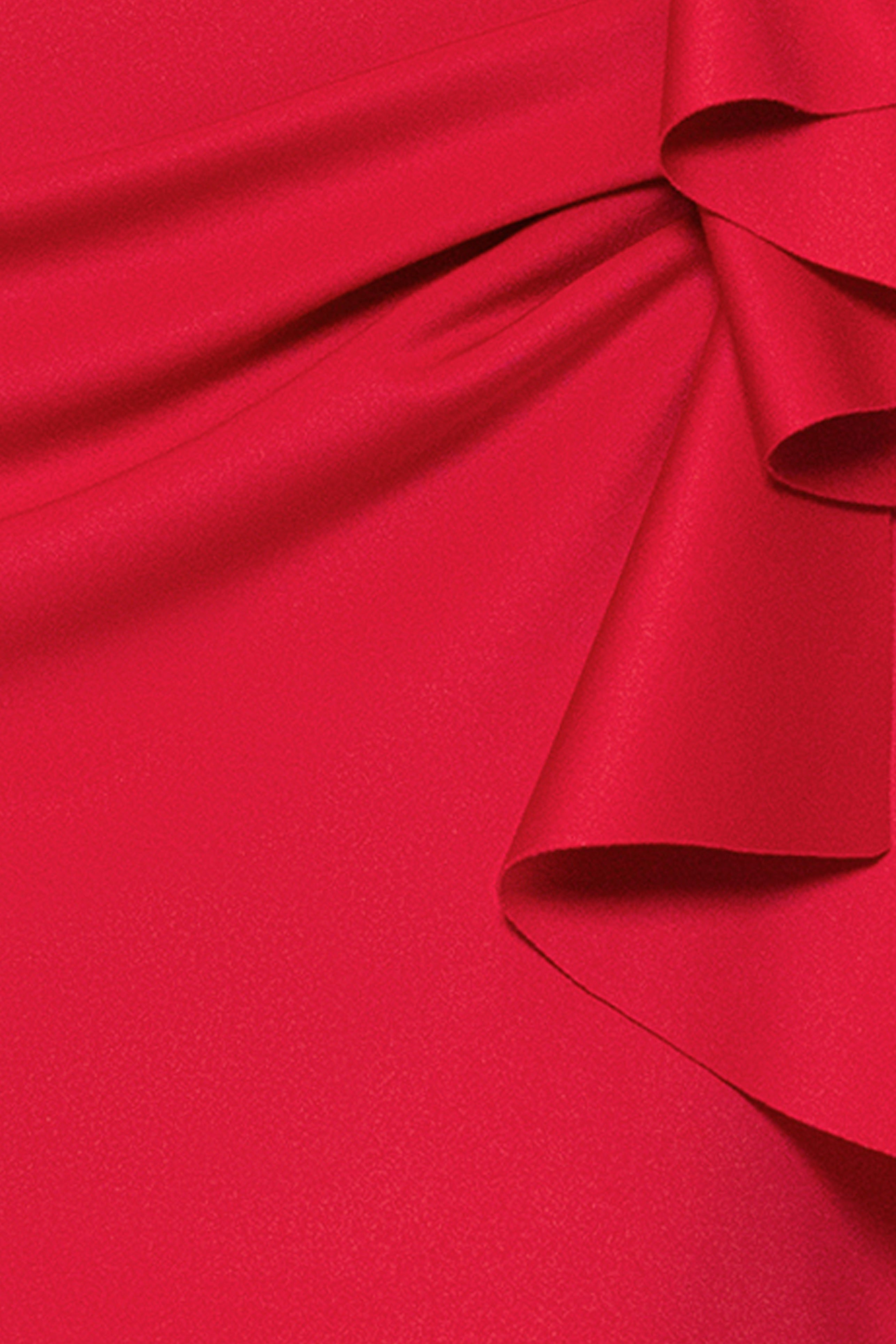 "Sophie" Techno Scuba Ruffle Knee Length Dress