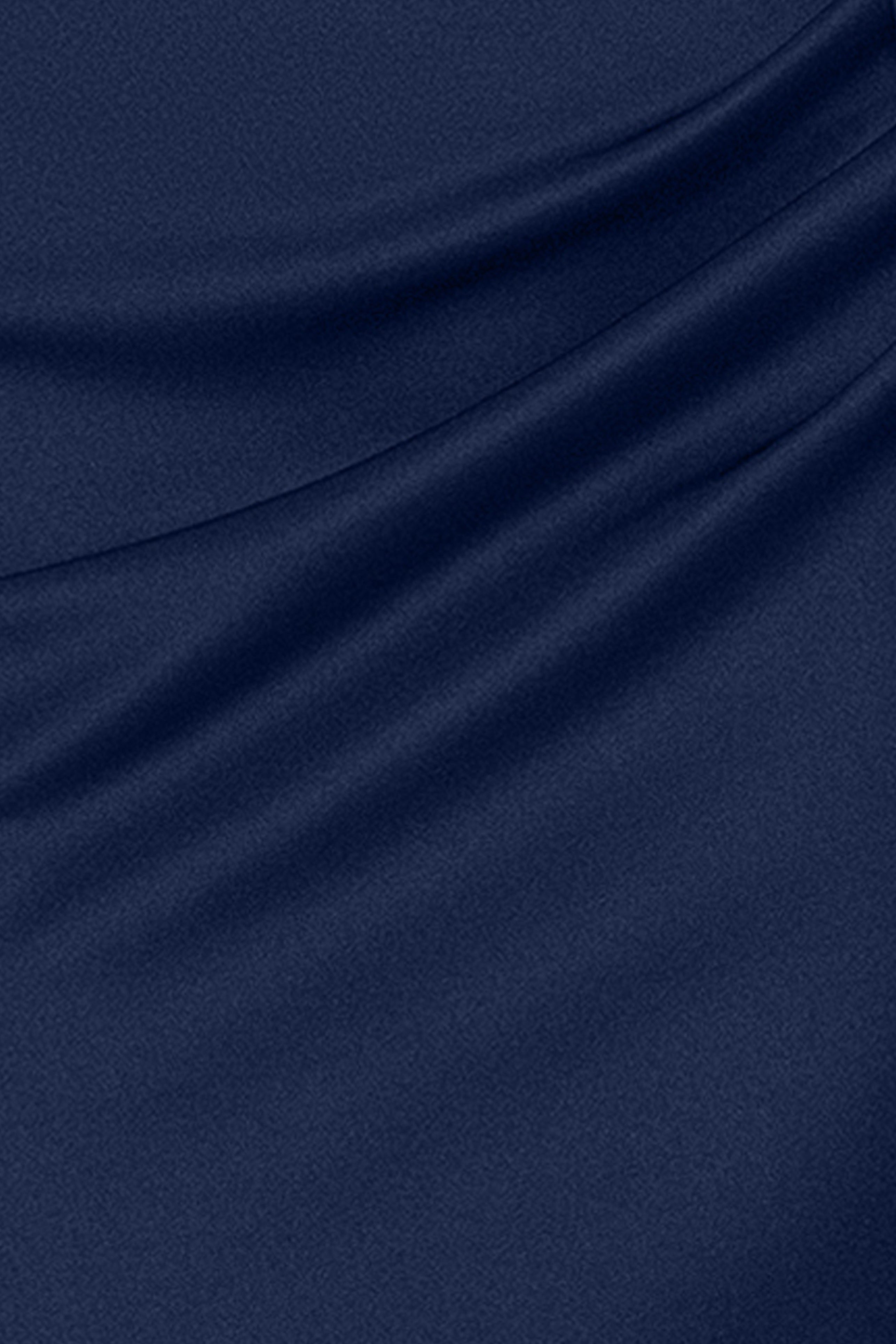 "Jalen" Techno Scuba One Shoulder Back Drape Floor Length Dress