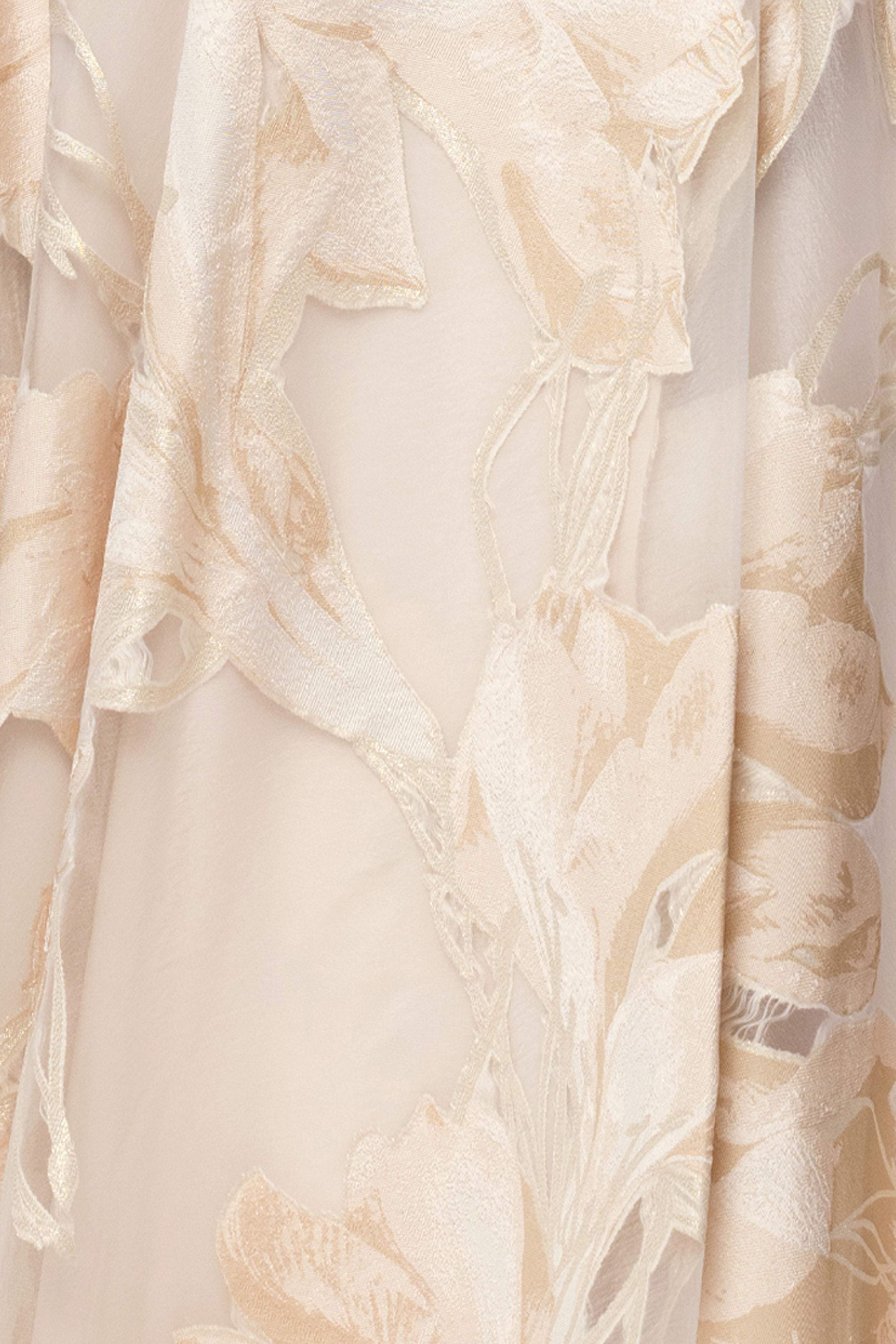 "Shania" Jacquard Strapless Floor Length Dress