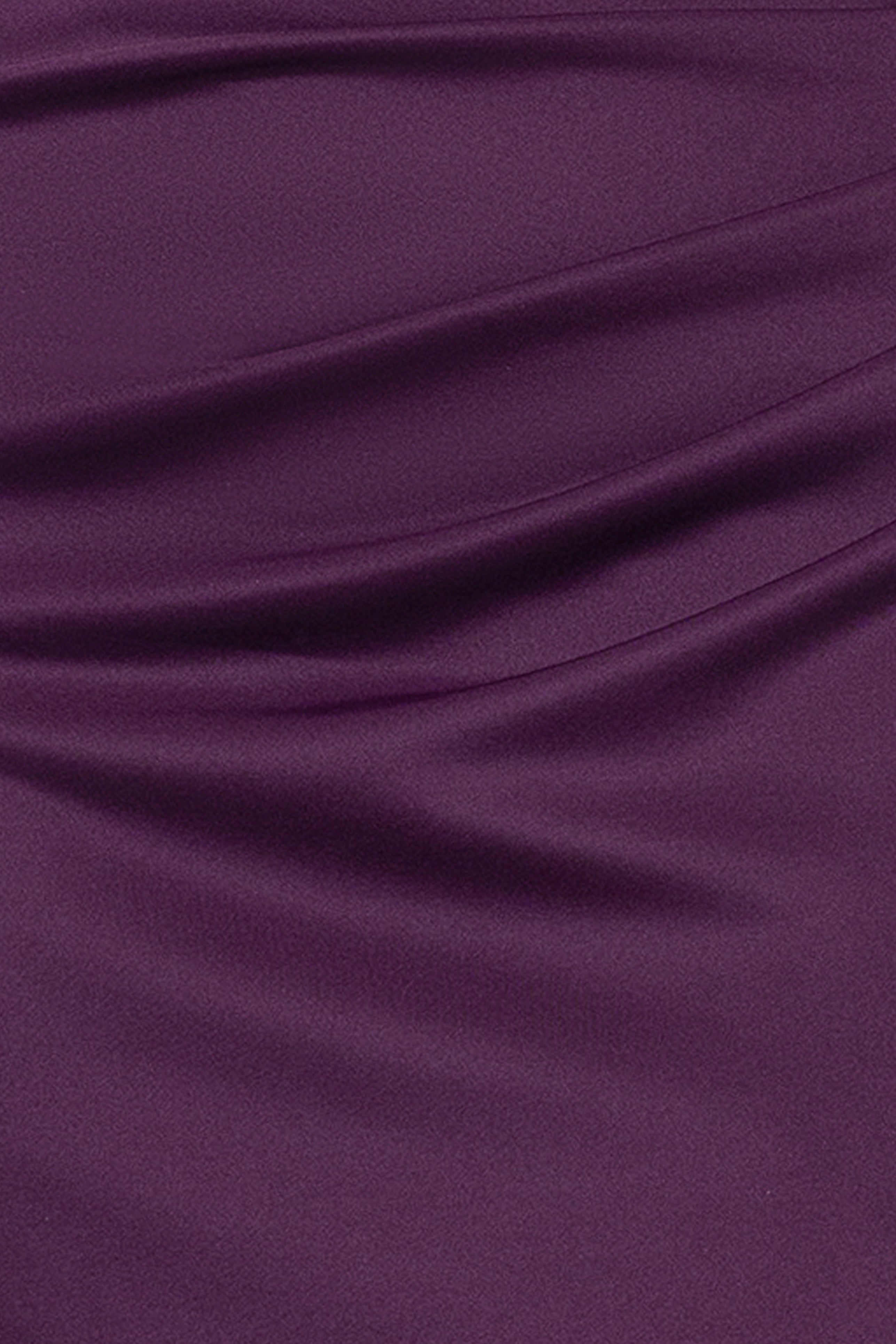 Plus "Skye" Techno Scuba Off Shoulder Floor Length Dress