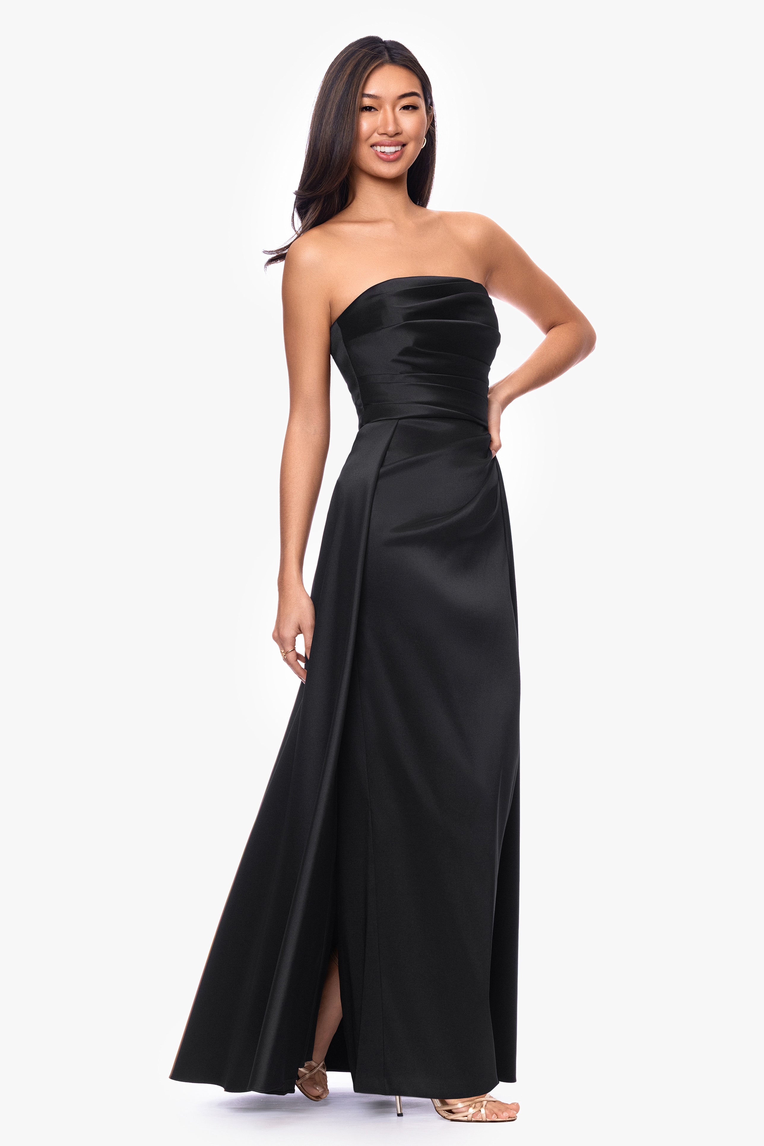 "Savanna" Mikado Strapless Dress
