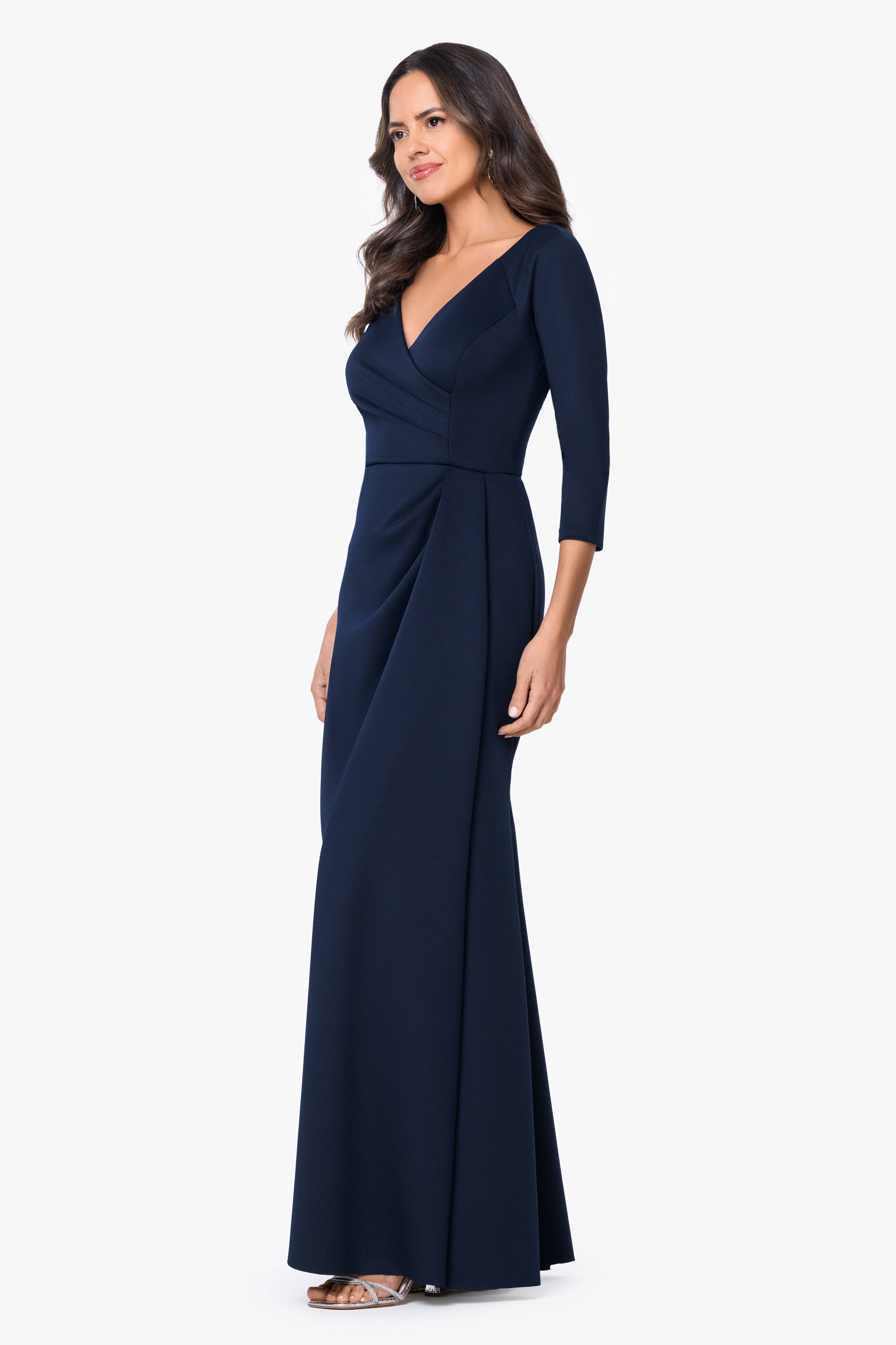 "Mindy" Techno Scuba Long Sleeve Dress