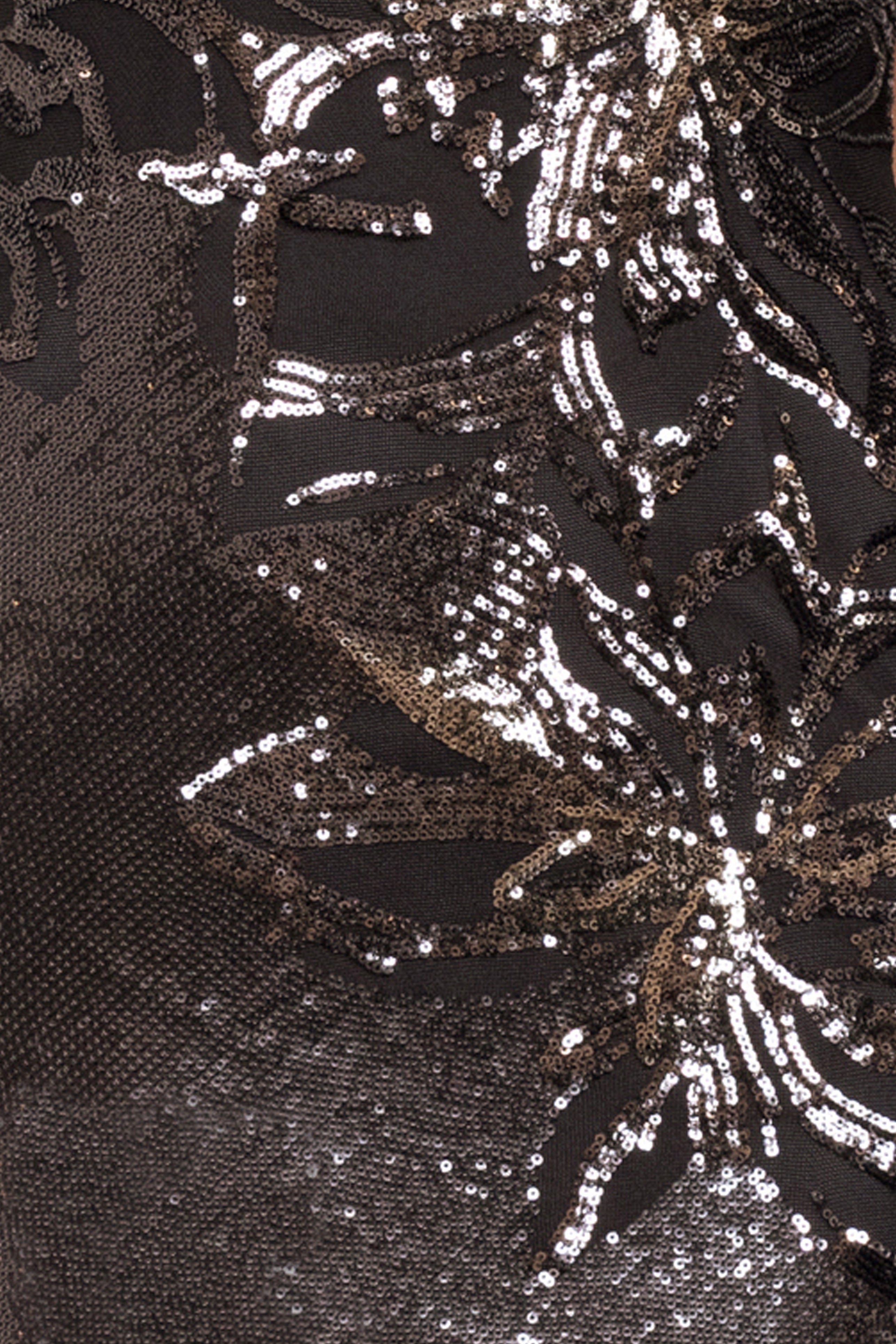 "Aubrey" Sequin One Shoulder Placement Dress
