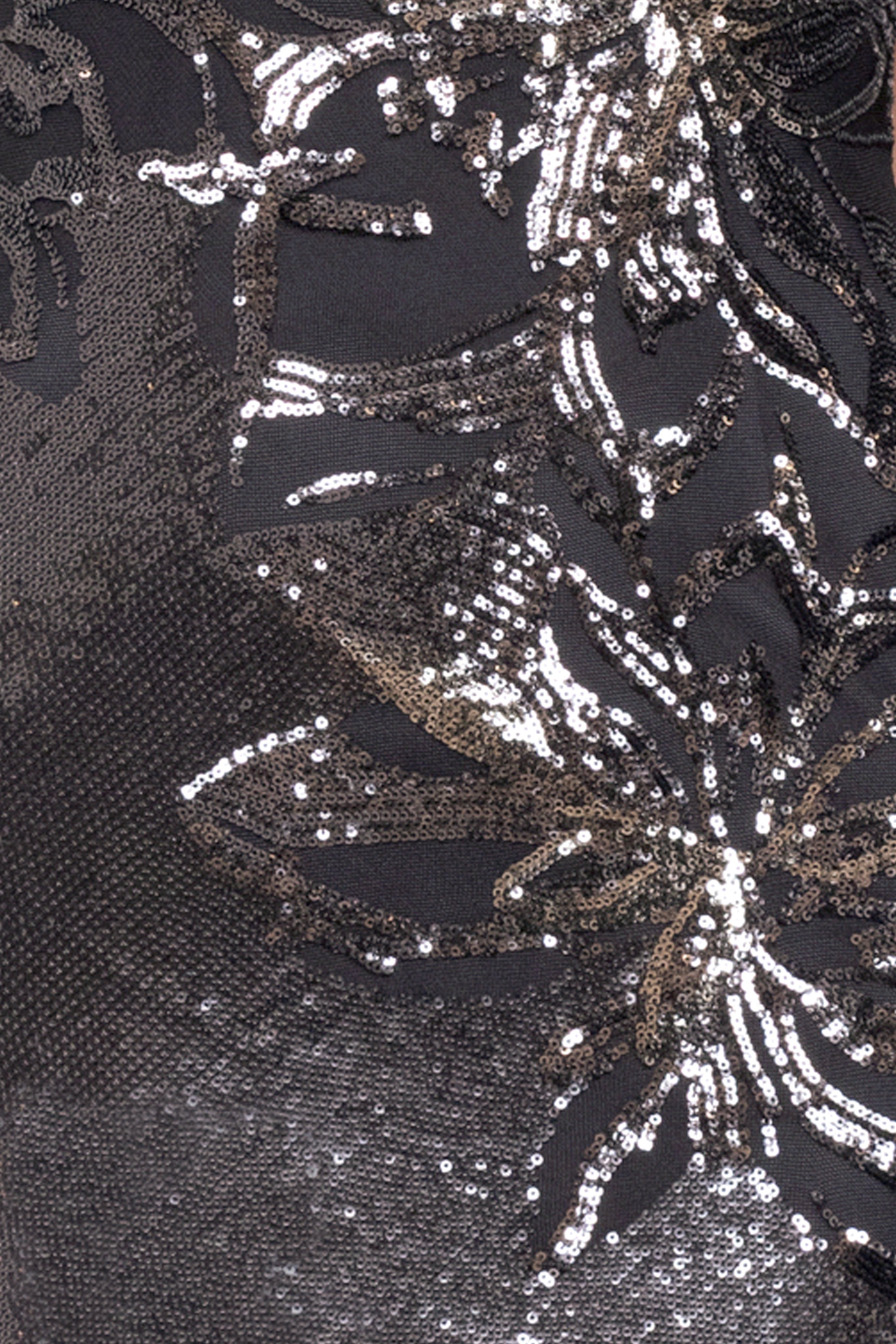 "Aubrey" Sequin One Shoulder Placement Dress