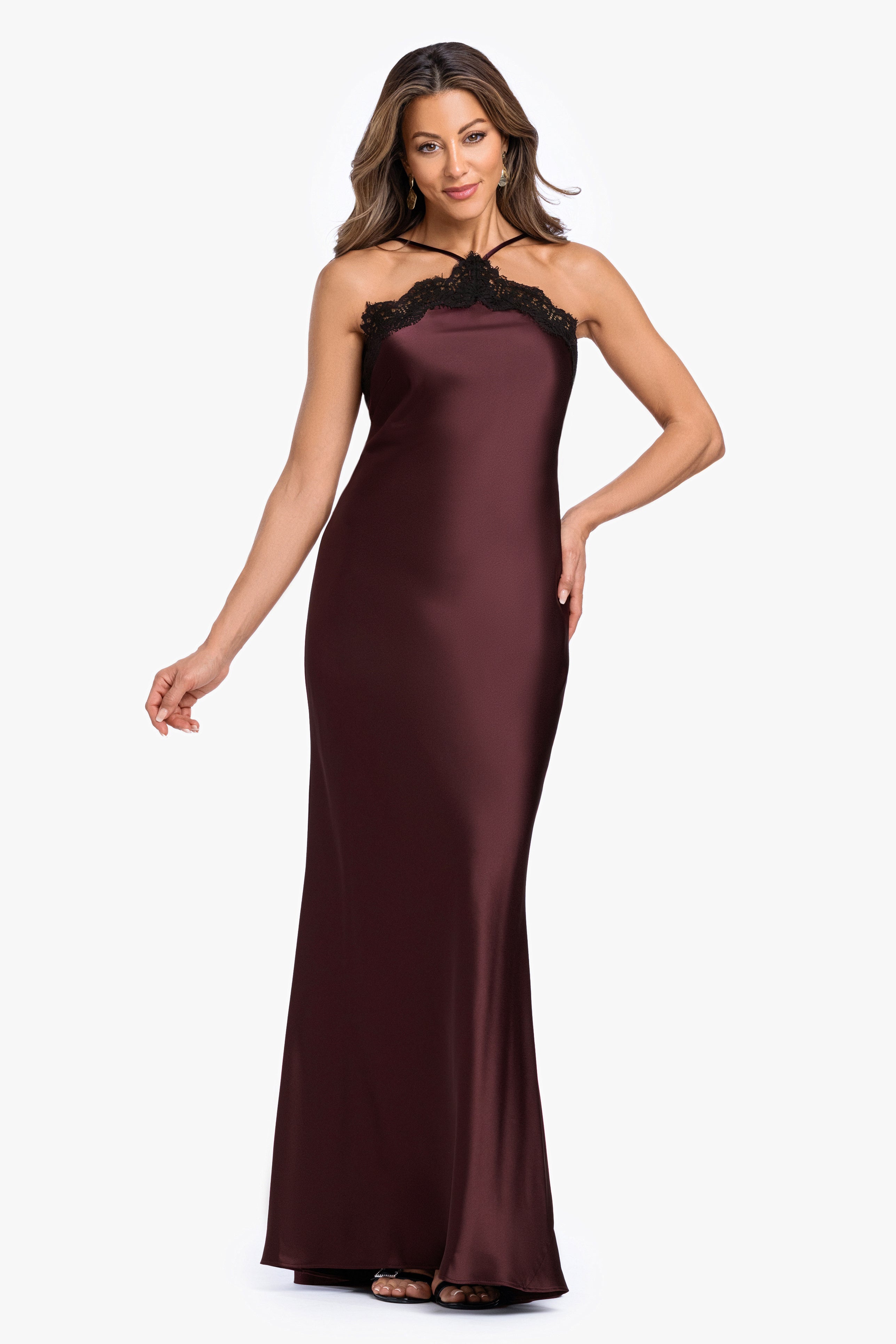 "Blake" Satin & Lace Combo Dress