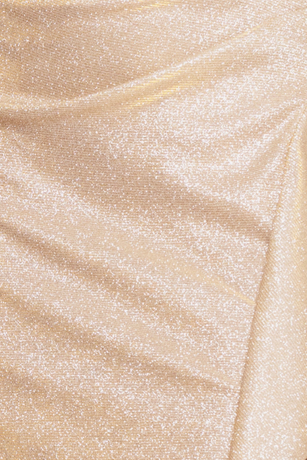 Petite "Heather" Glitter Knit Galaxy Side Ruffle Dress