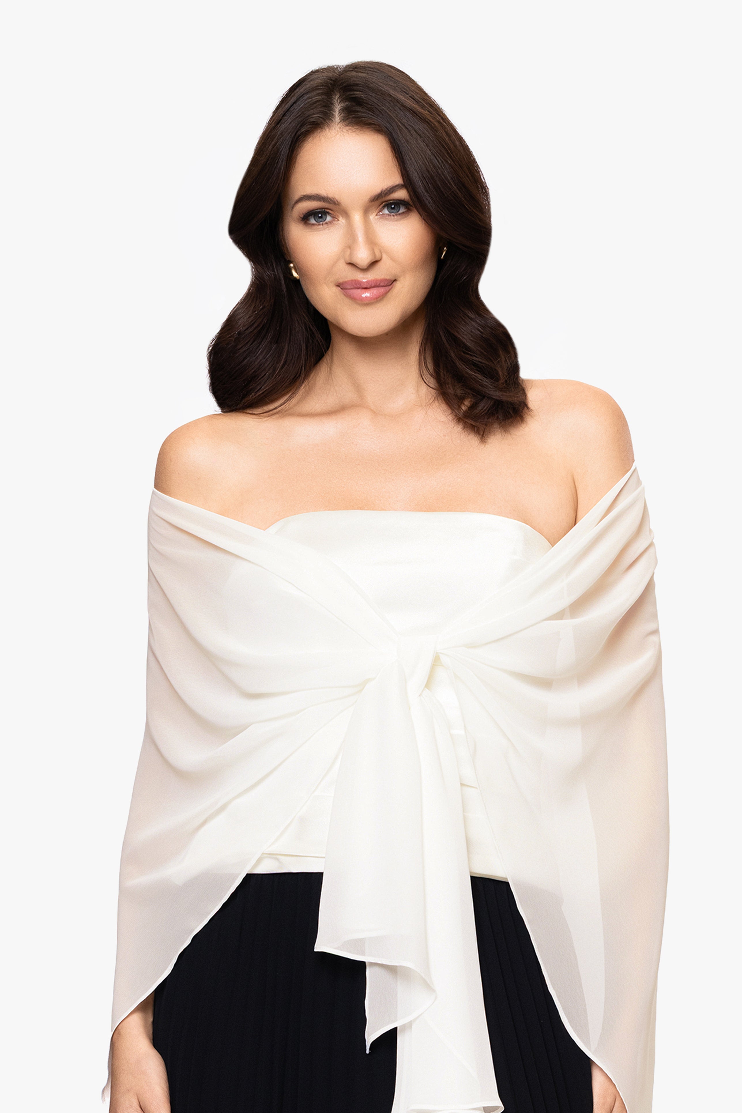 "Bernadette" Chiffon Shawl Wrap