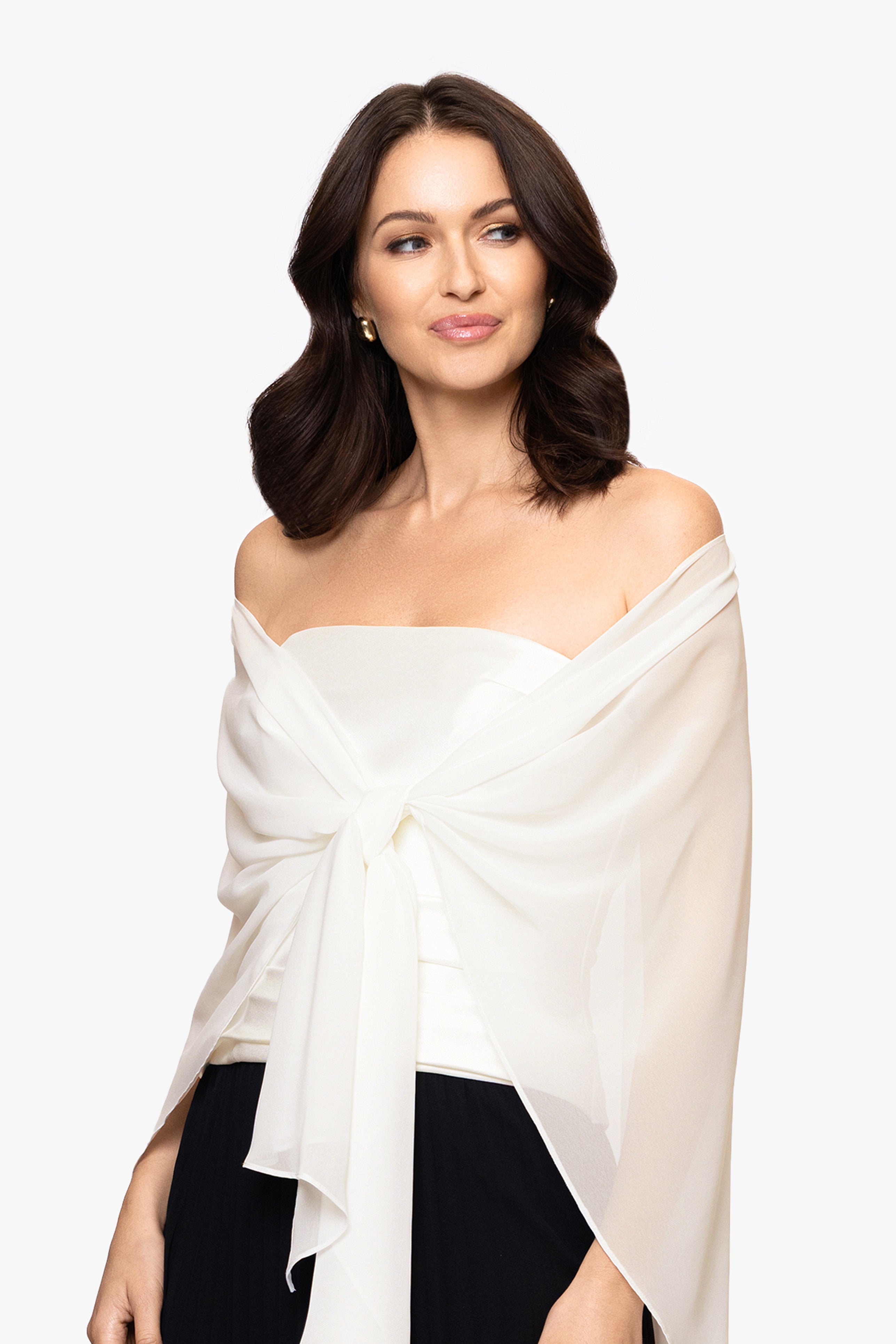 "Bernadette" Chiffon Shawl Wrap