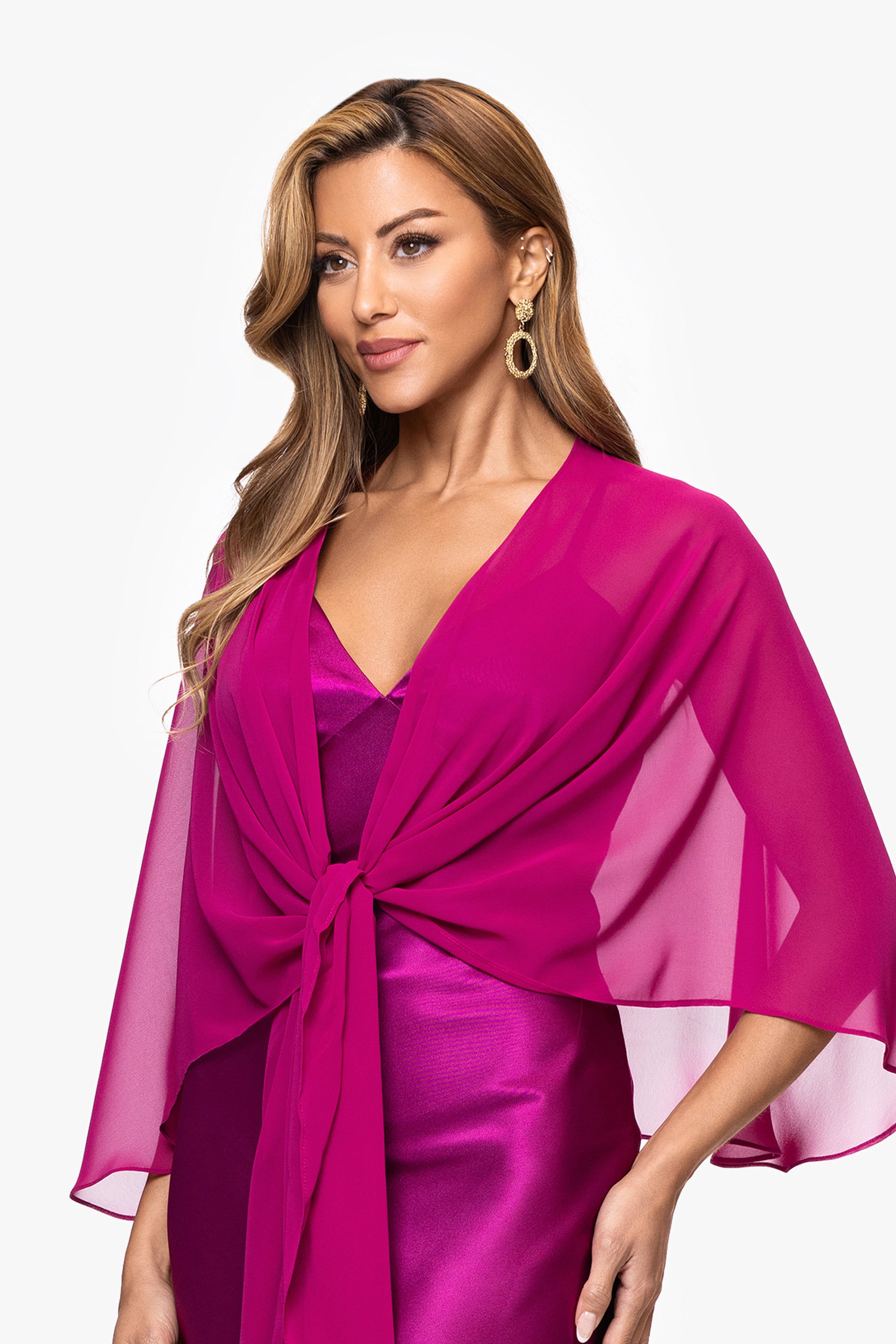 "Bernadette" Chiffon Shawl Wrap