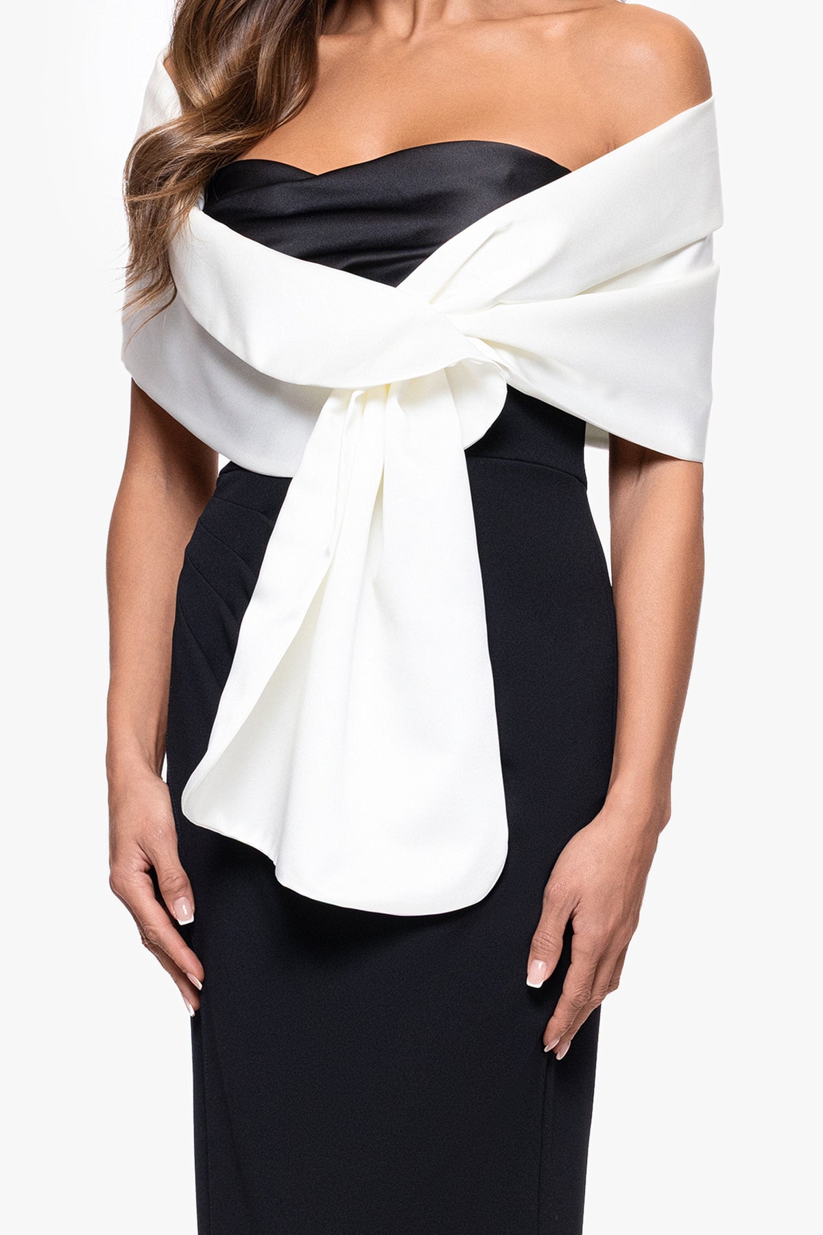 "Trixie" Satin Pull Through Shawl Wrap