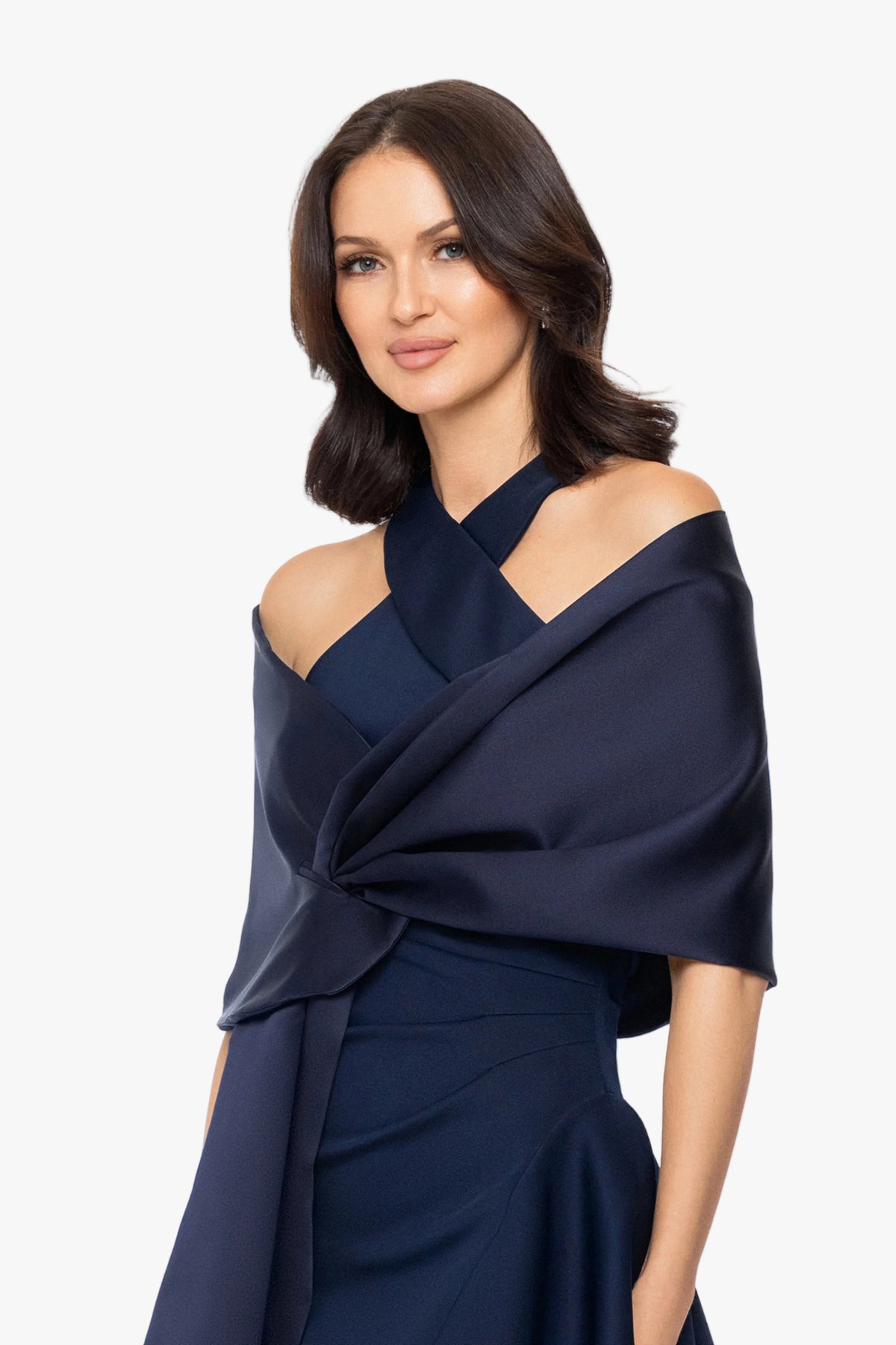"Trixie" Satin Pull Through Shawl Wrap