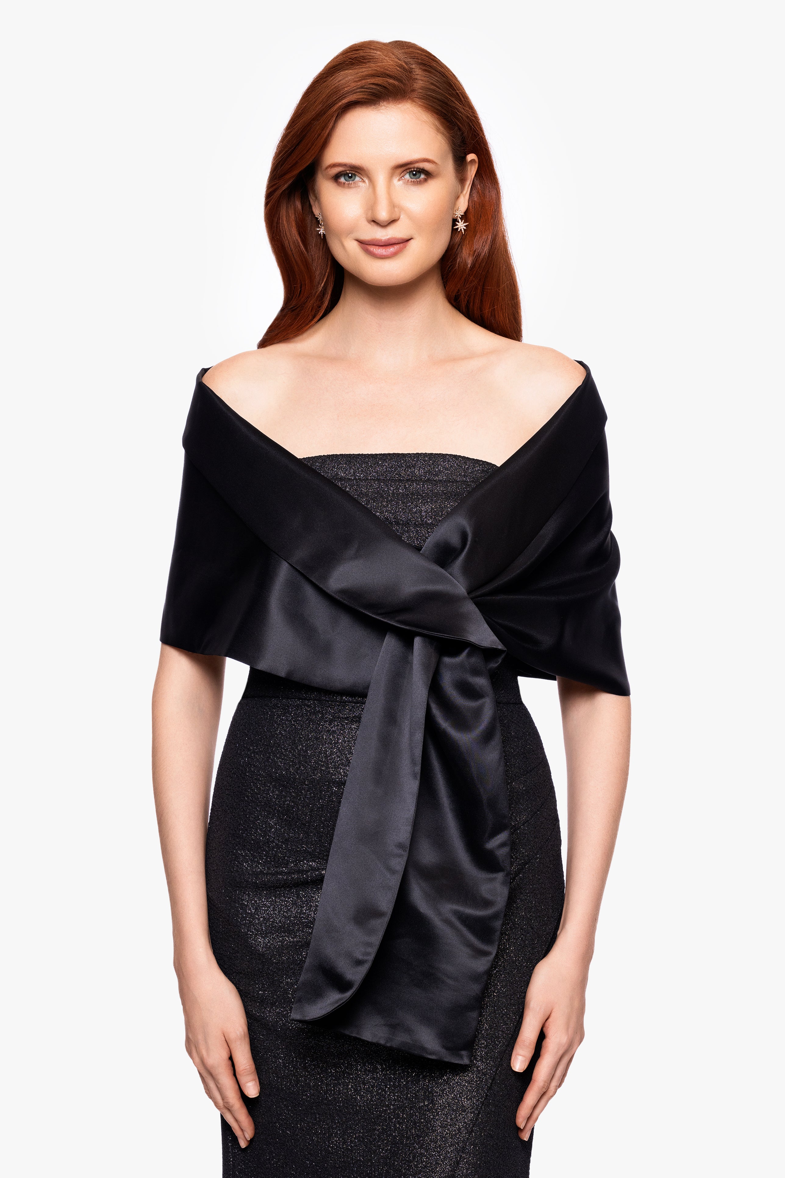 "Trixie" Satin Pull Through Shawl Wrap