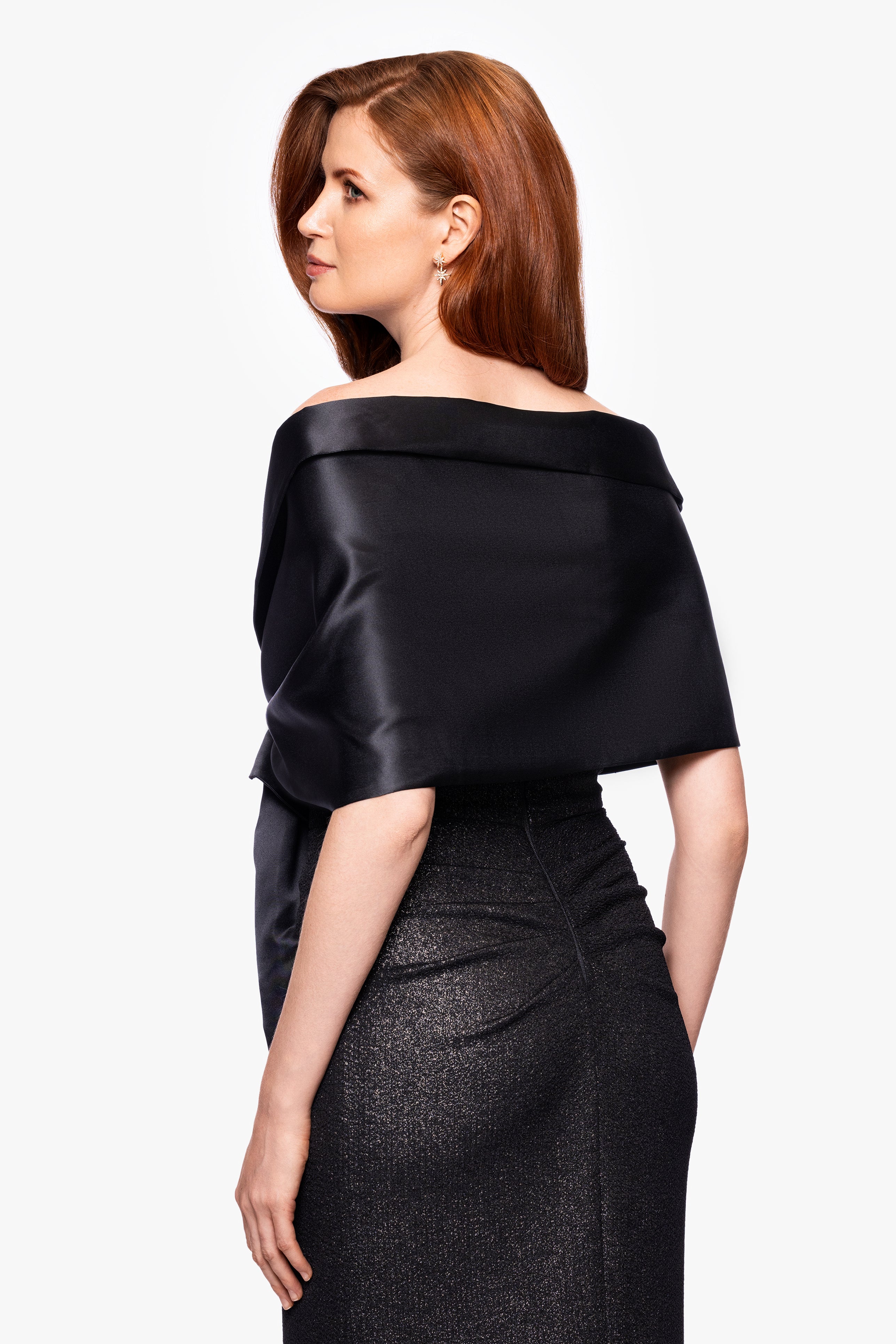 "Trixie" Satin Pull Through Shawl Wrap