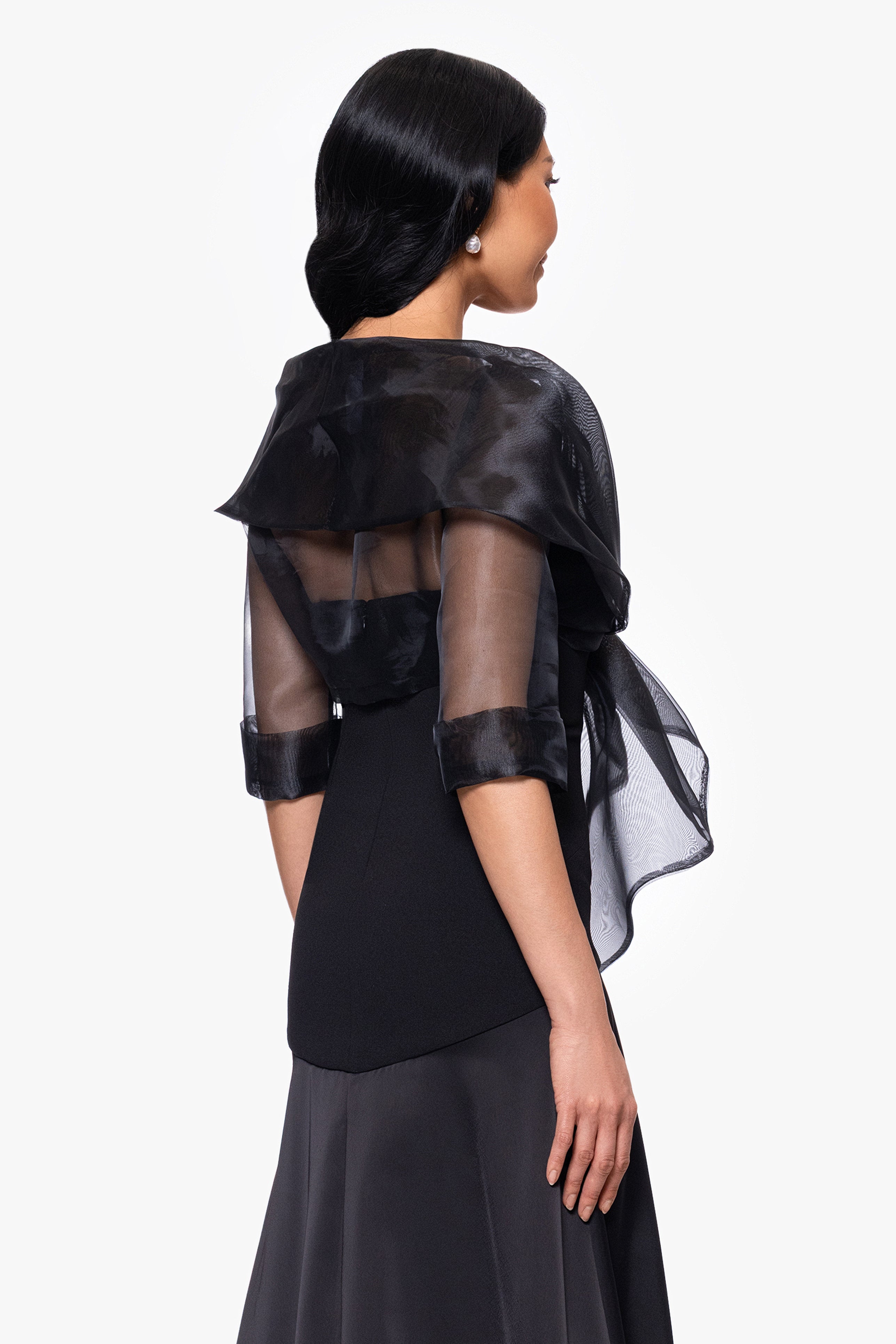 "Agnes" Organza 3/4 Sleeve Shawl Wrap
