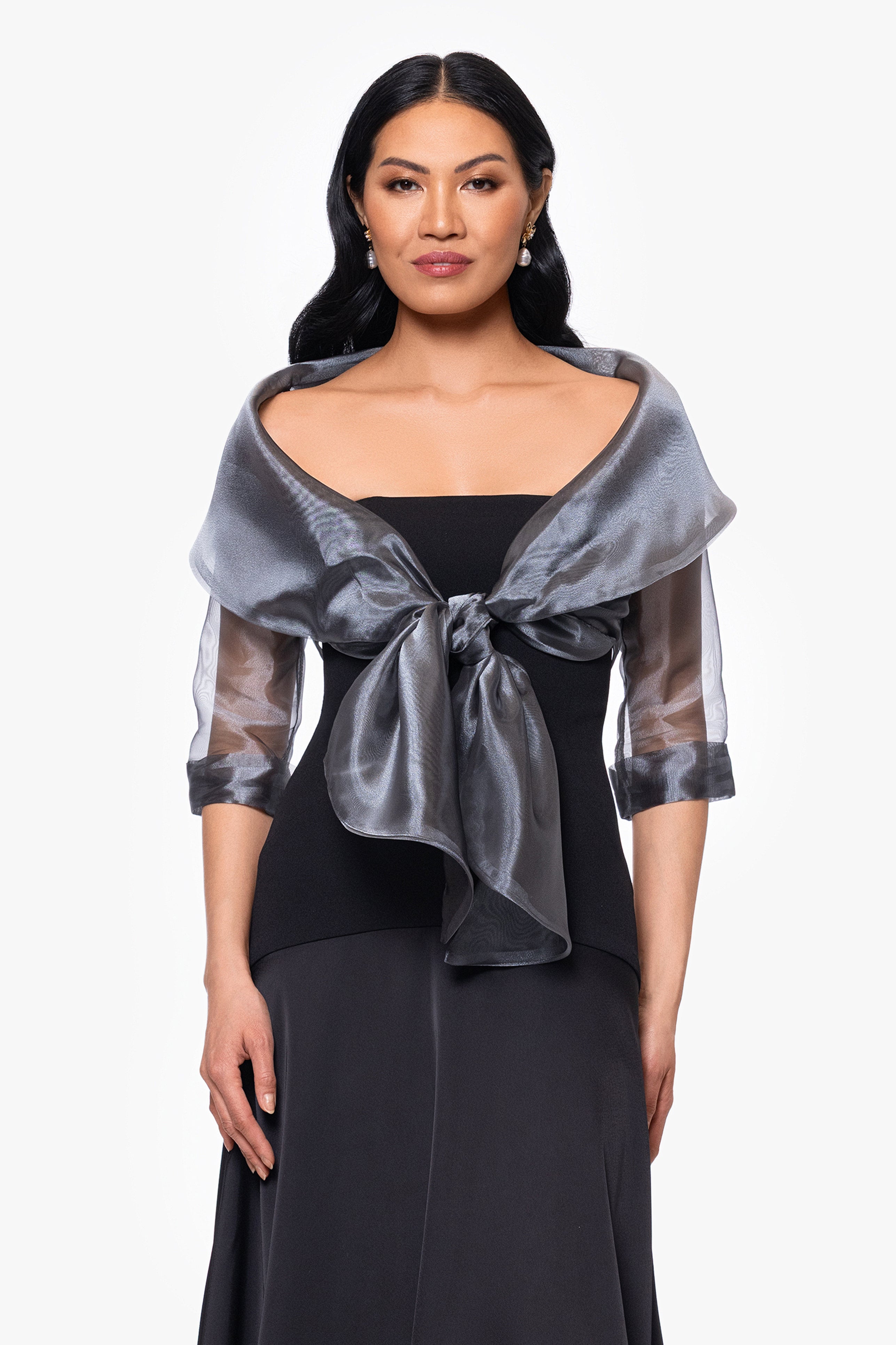 "Agnes" Organza 3/4 Sleeve Shawl Wrap