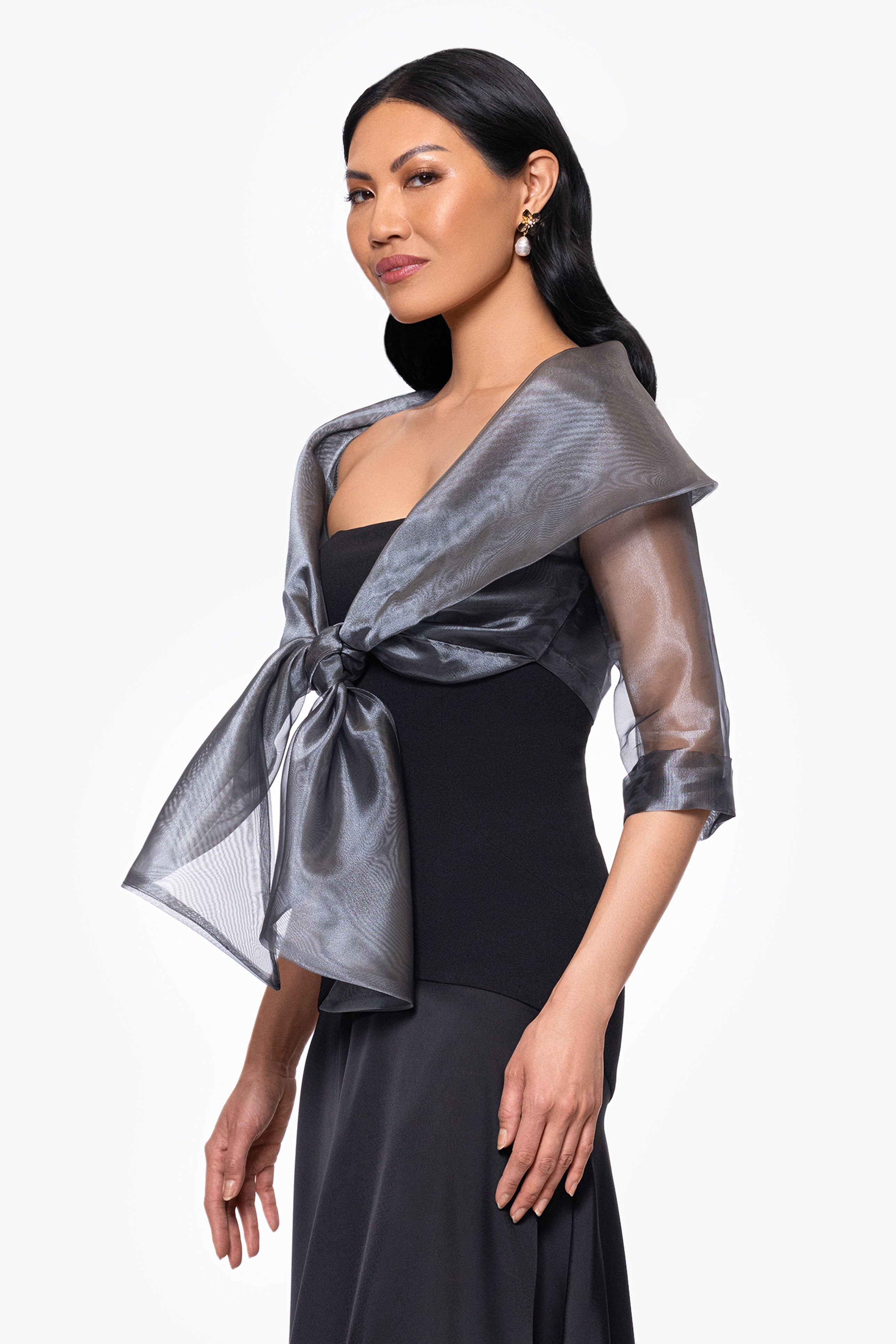 "Agnes" Organza 3/4 Sleeve Shawl Wrap