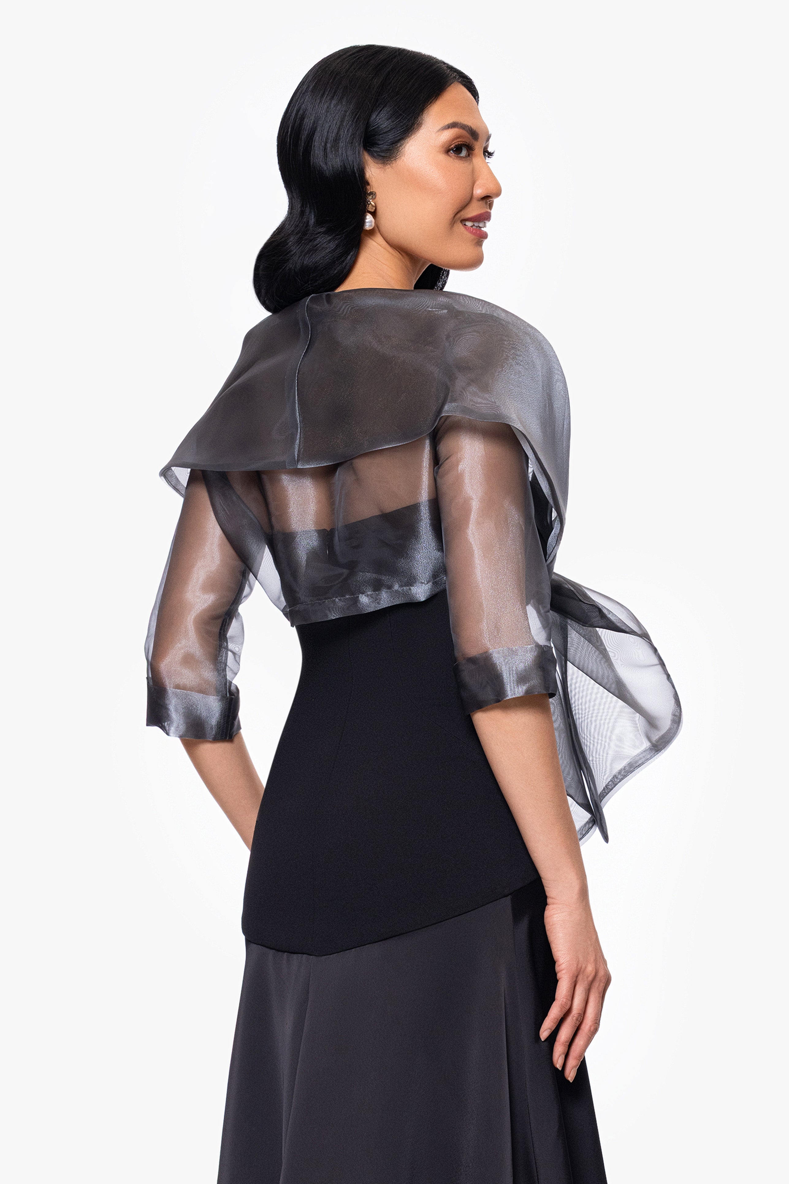 "Agnes" Organza 3/4 Sleeve Shawl Wrap