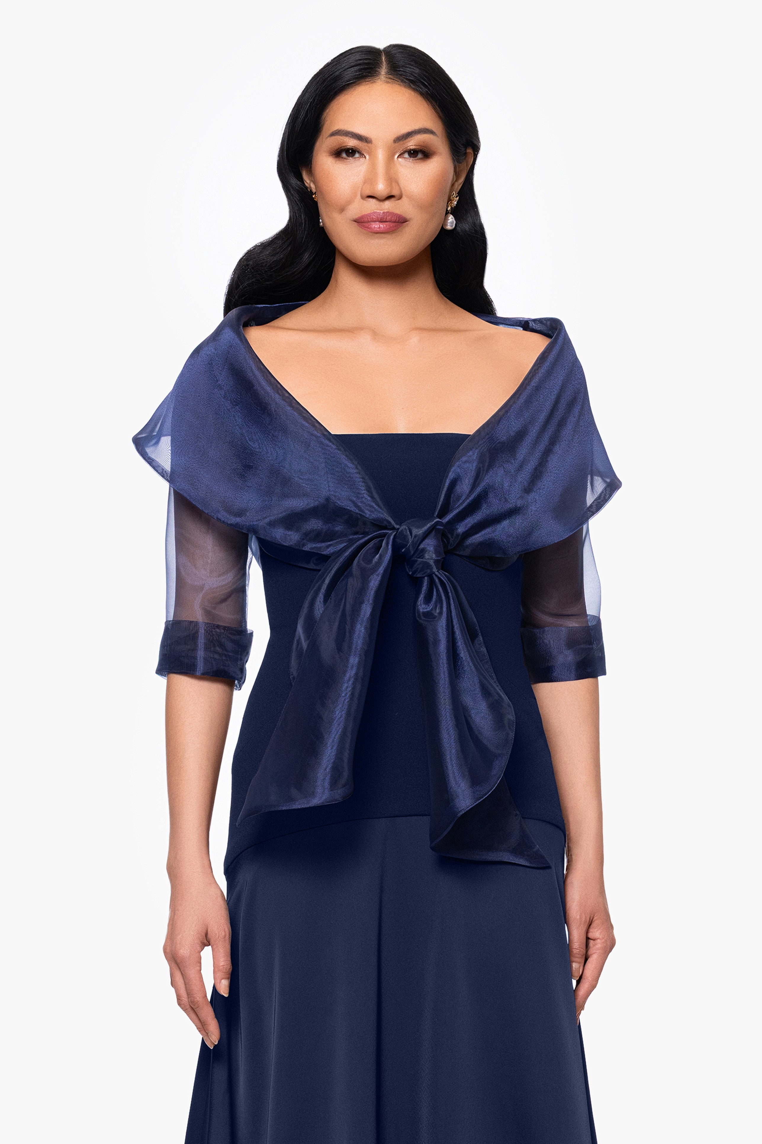 "Agnes" Organza 3/4 Sleeve Shawl Wrap