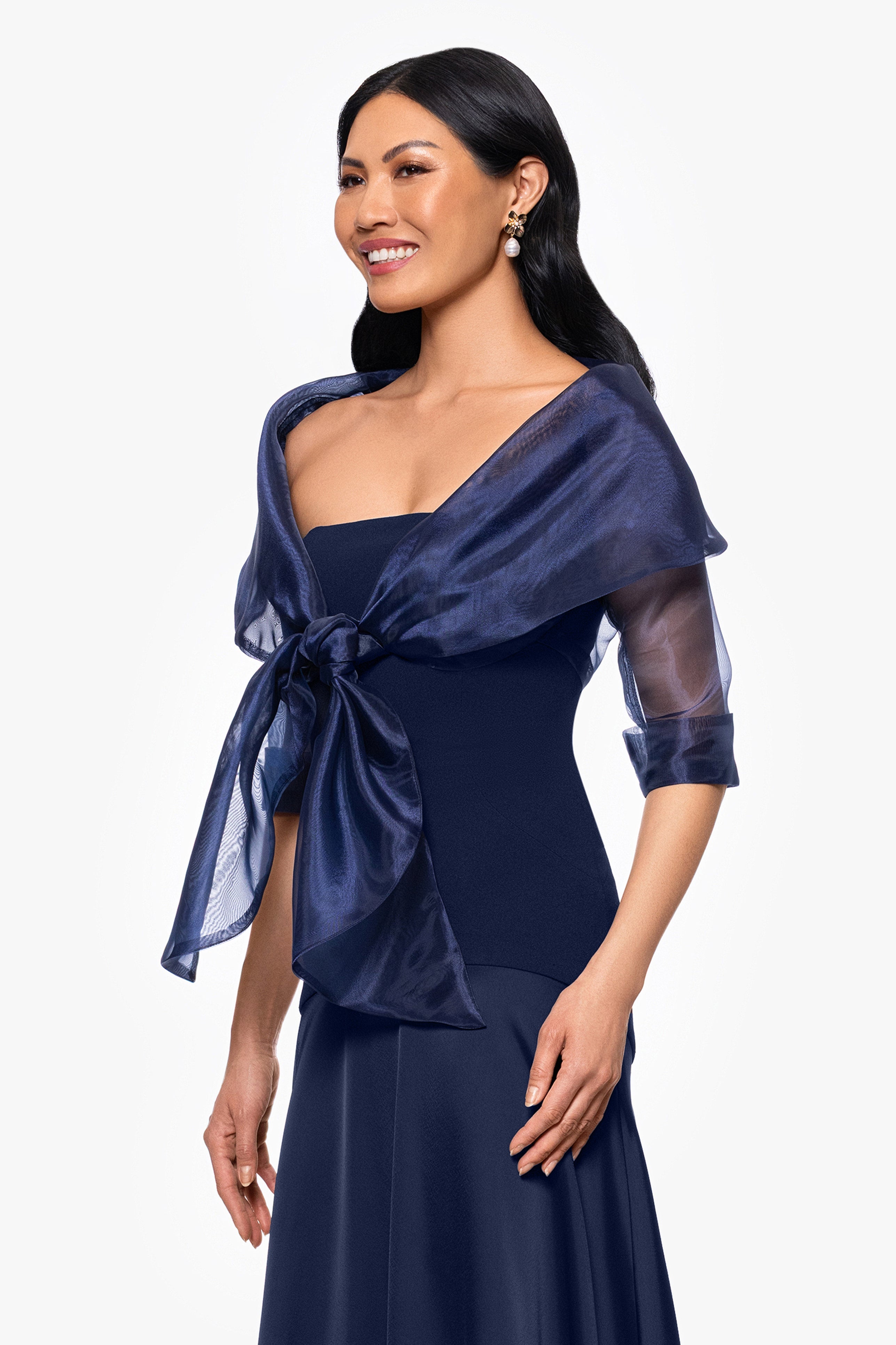 "Agnes" Organza 3/4 Sleeve Shawl Wrap