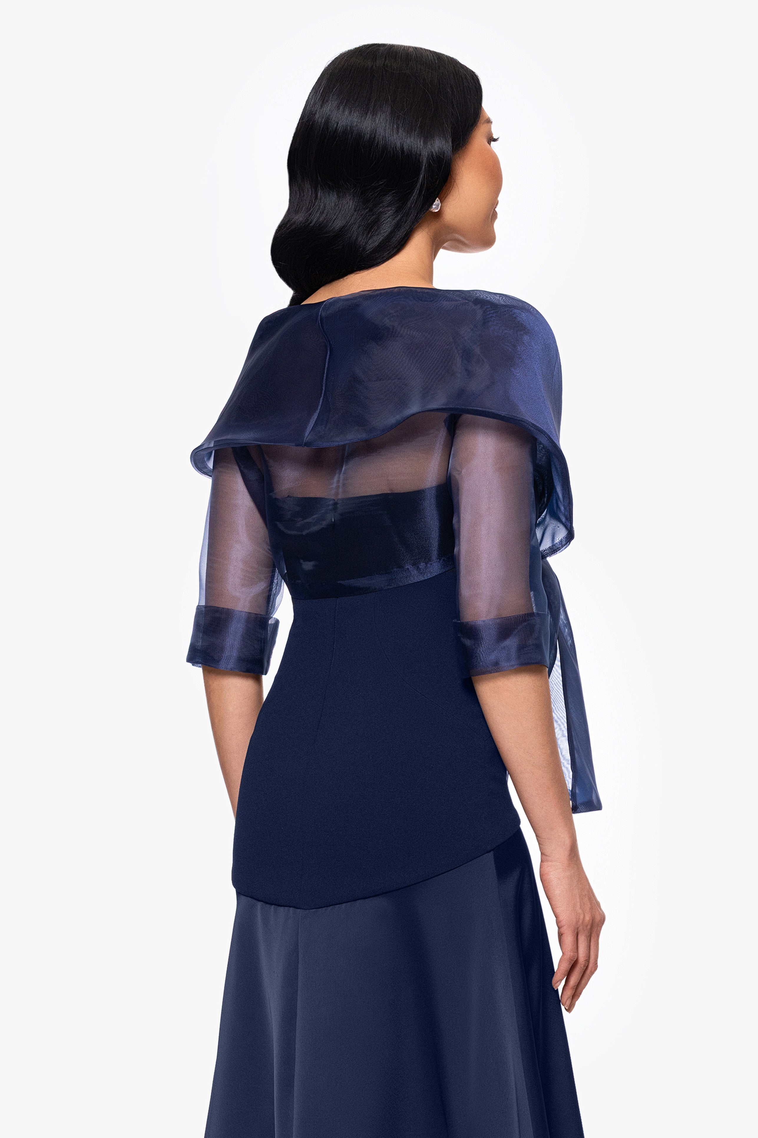 "Agnes" Organza 3/4 Sleeve Shawl Wrap