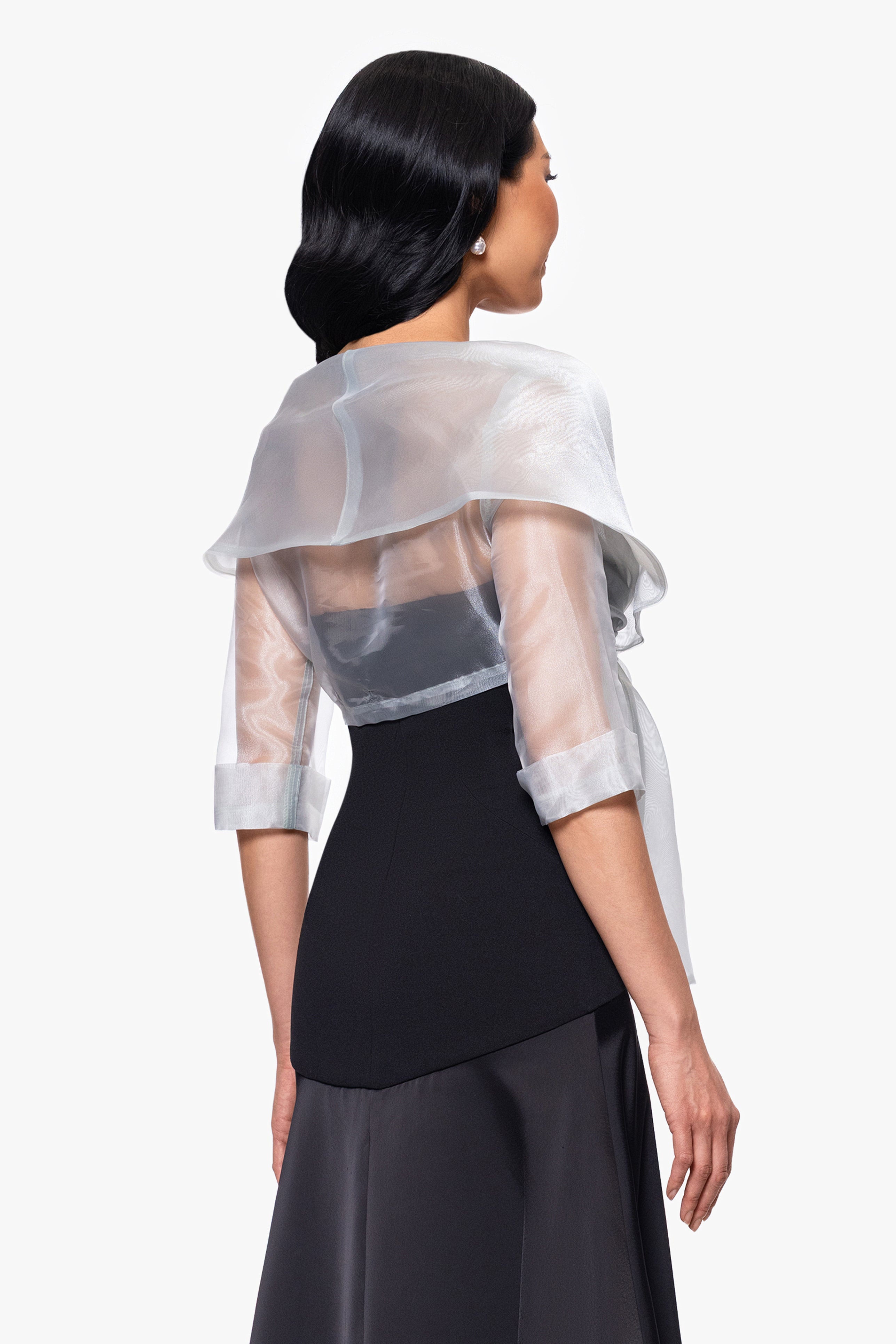 "Agnes" Organza 3/4 Sleeve Shawl Wrap