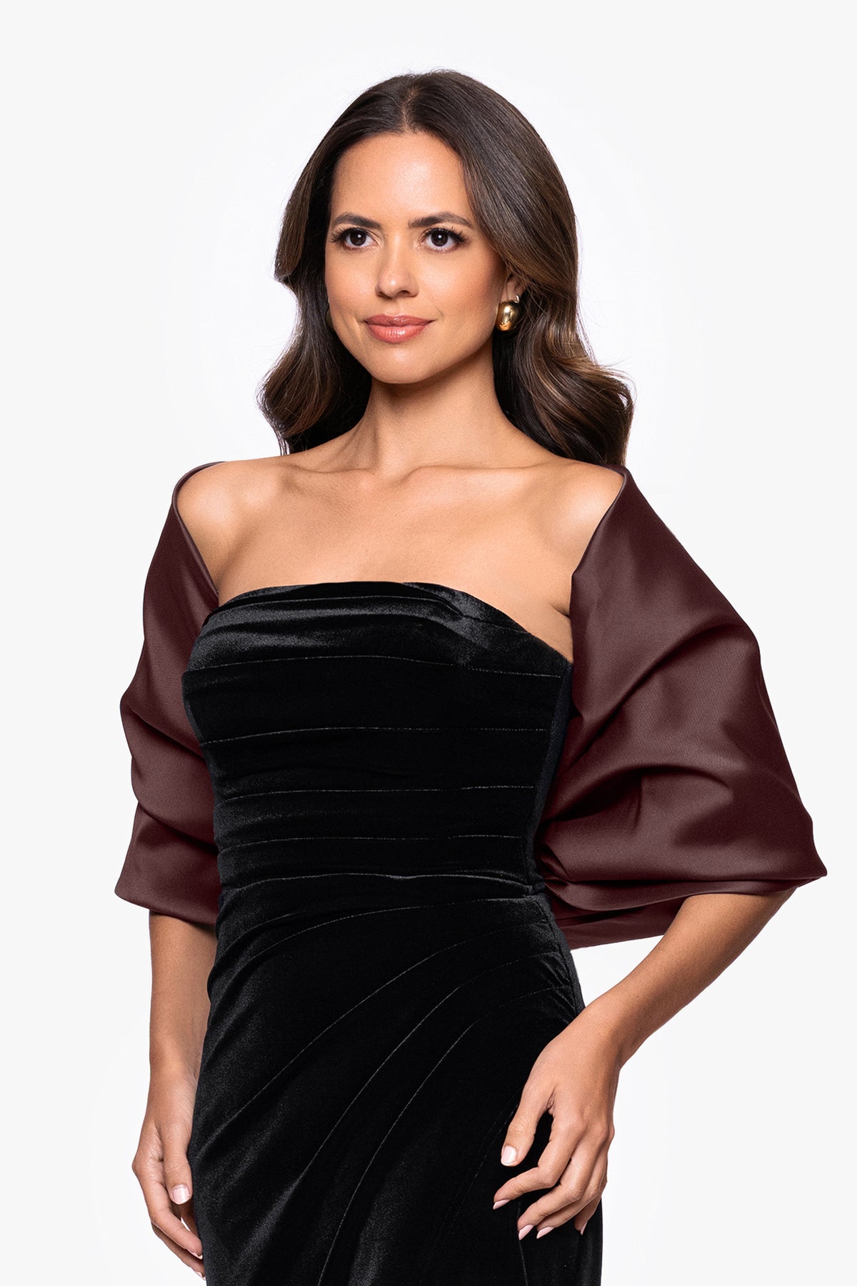 "Thalia" Stretch Mikado Shawl Wrap