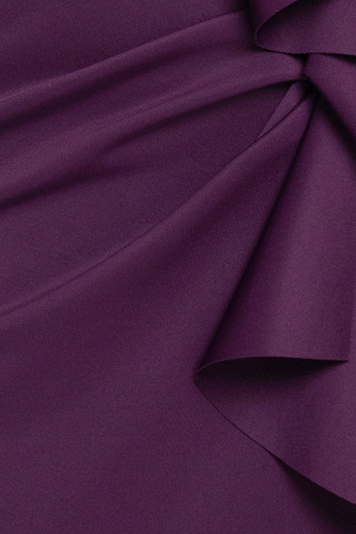 "Rihanna" Scuba Crepe Off Shoulder Side Ruffle Dress