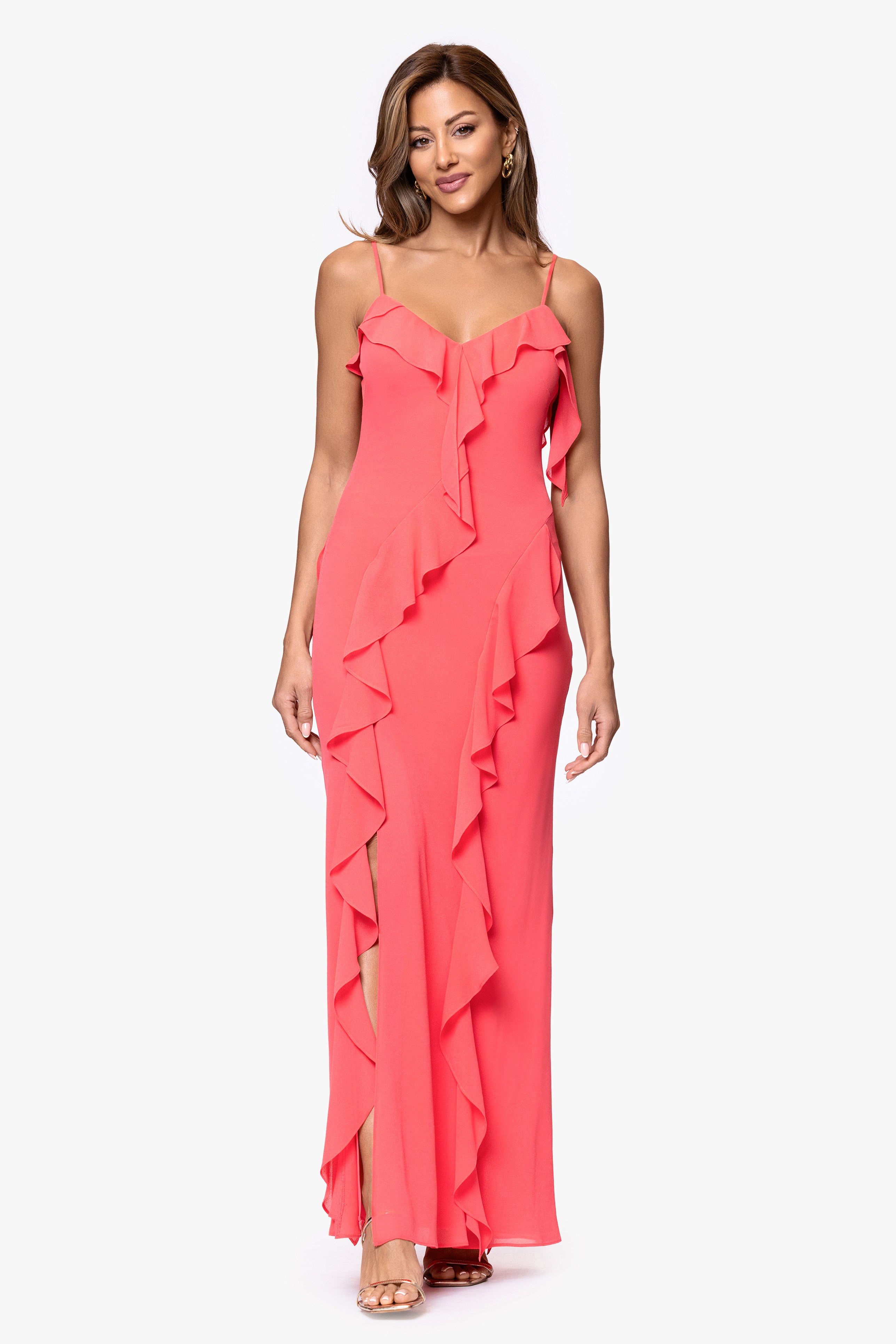"Summer" Chiffon Ruffle Floor Length Dress