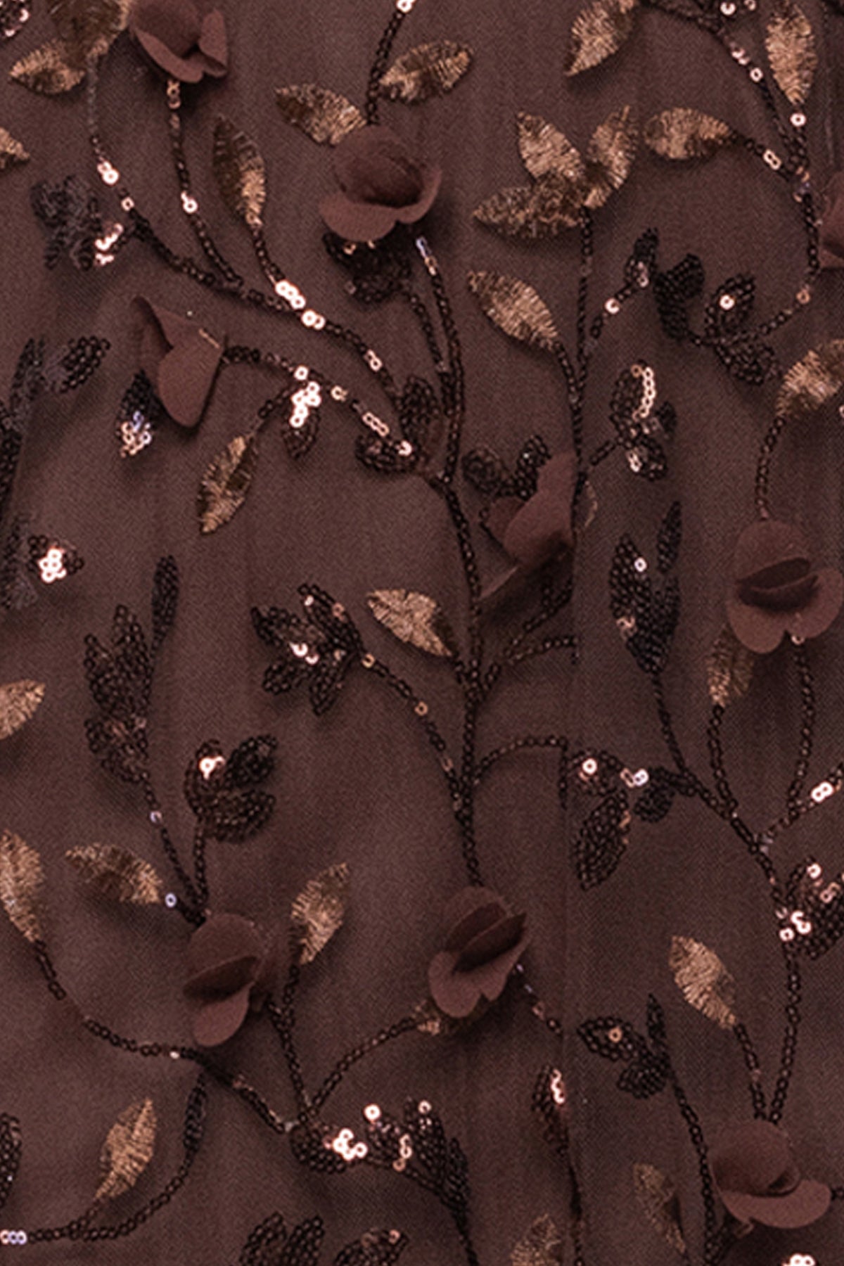 "Brielle" 3D Flower Embellished & Sequin Dress