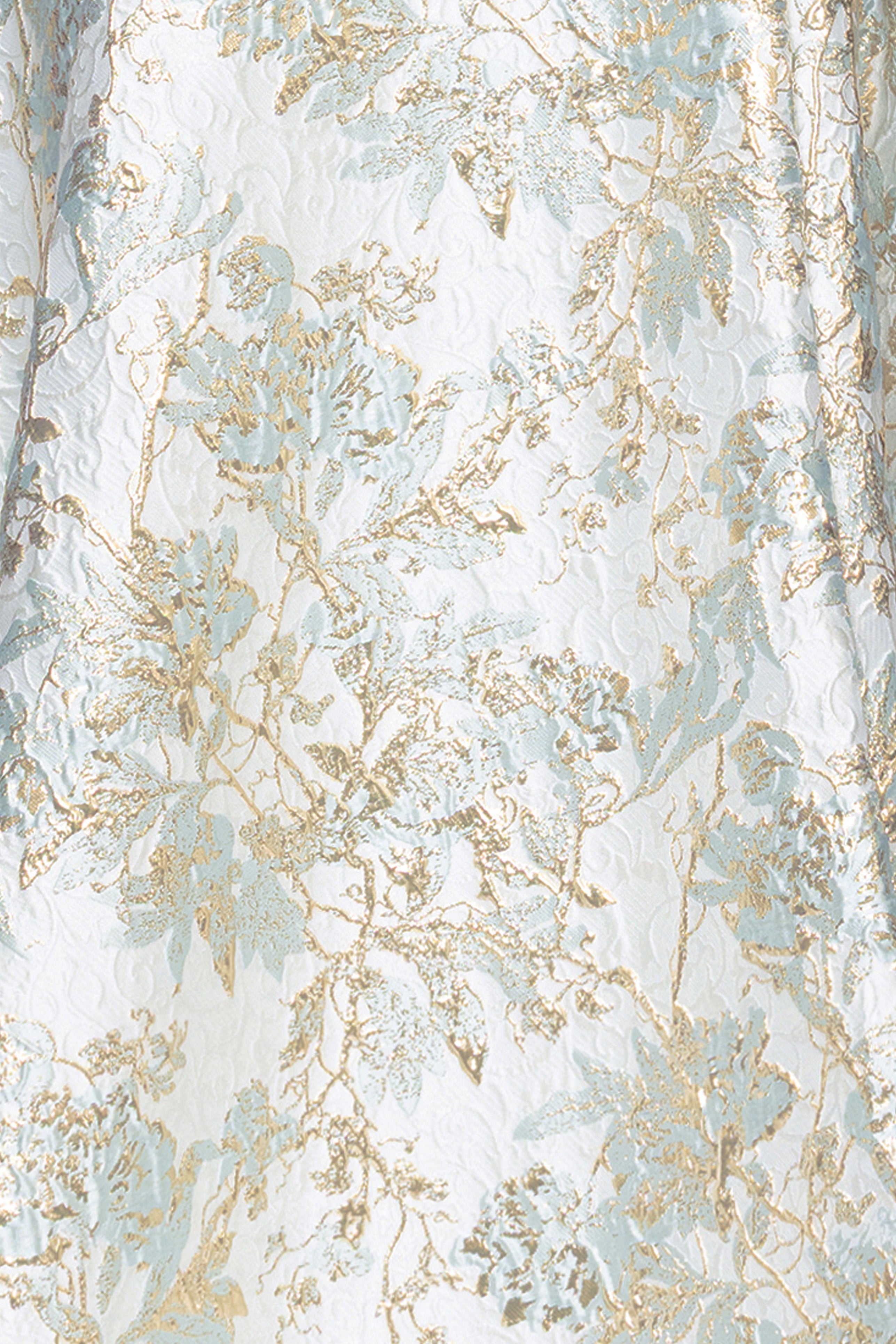 Xscape Evenings "Brandy" Brocade Strapless Floor Length Dress