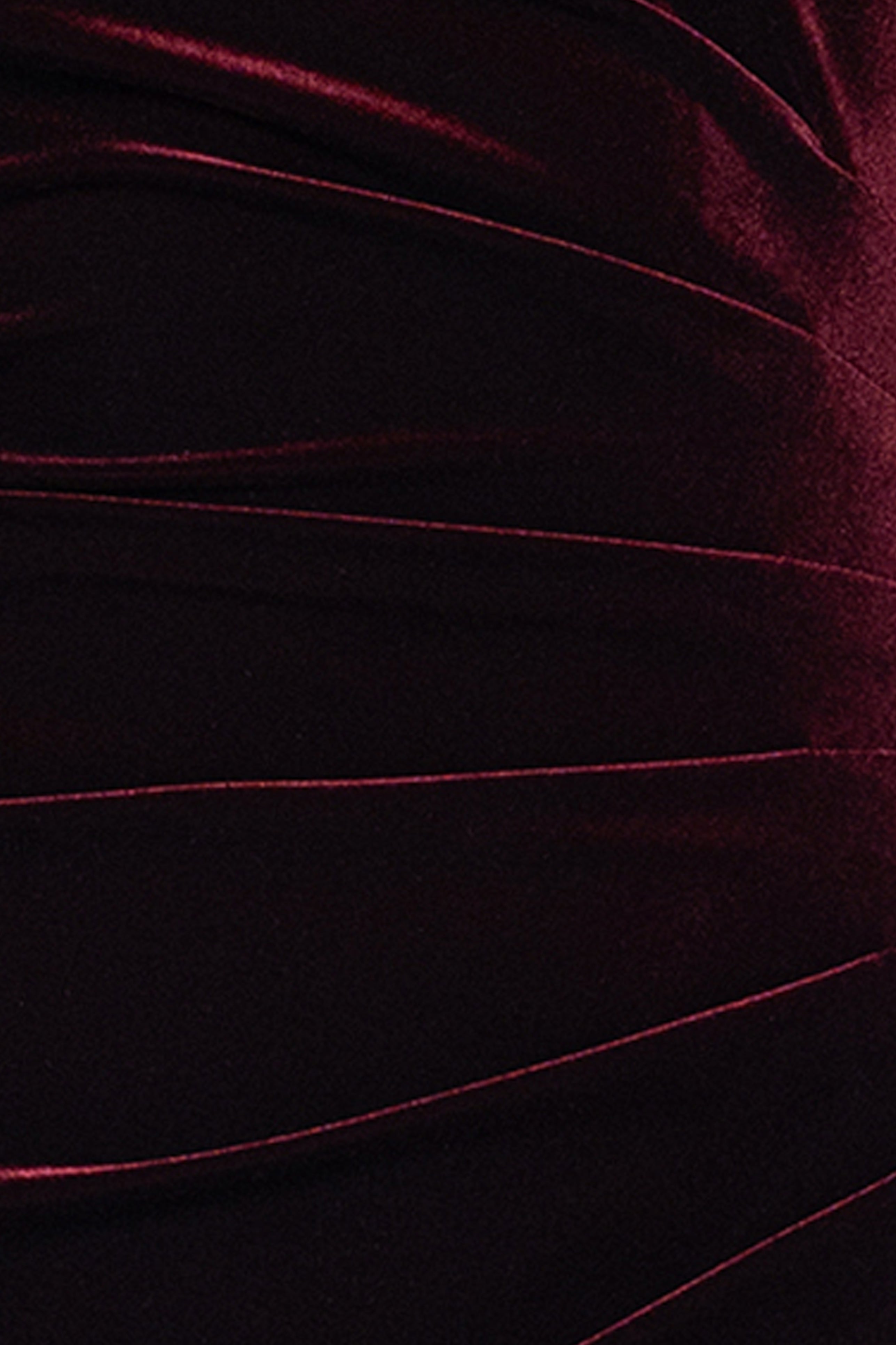 Xscape Evenings "Katrina" Velvet Asymmetrical Neckline Cap Sleeve Floor Length Dress