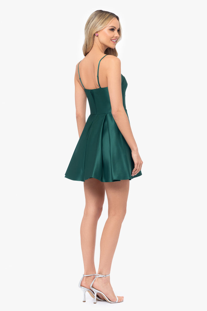 "Nola" Short Satin Sweetheart Party Dress