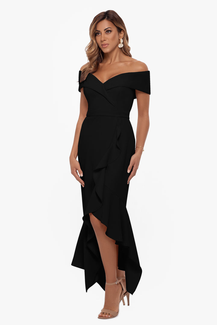 "Eileen" Off the Shoulder Fit and Flare Dress